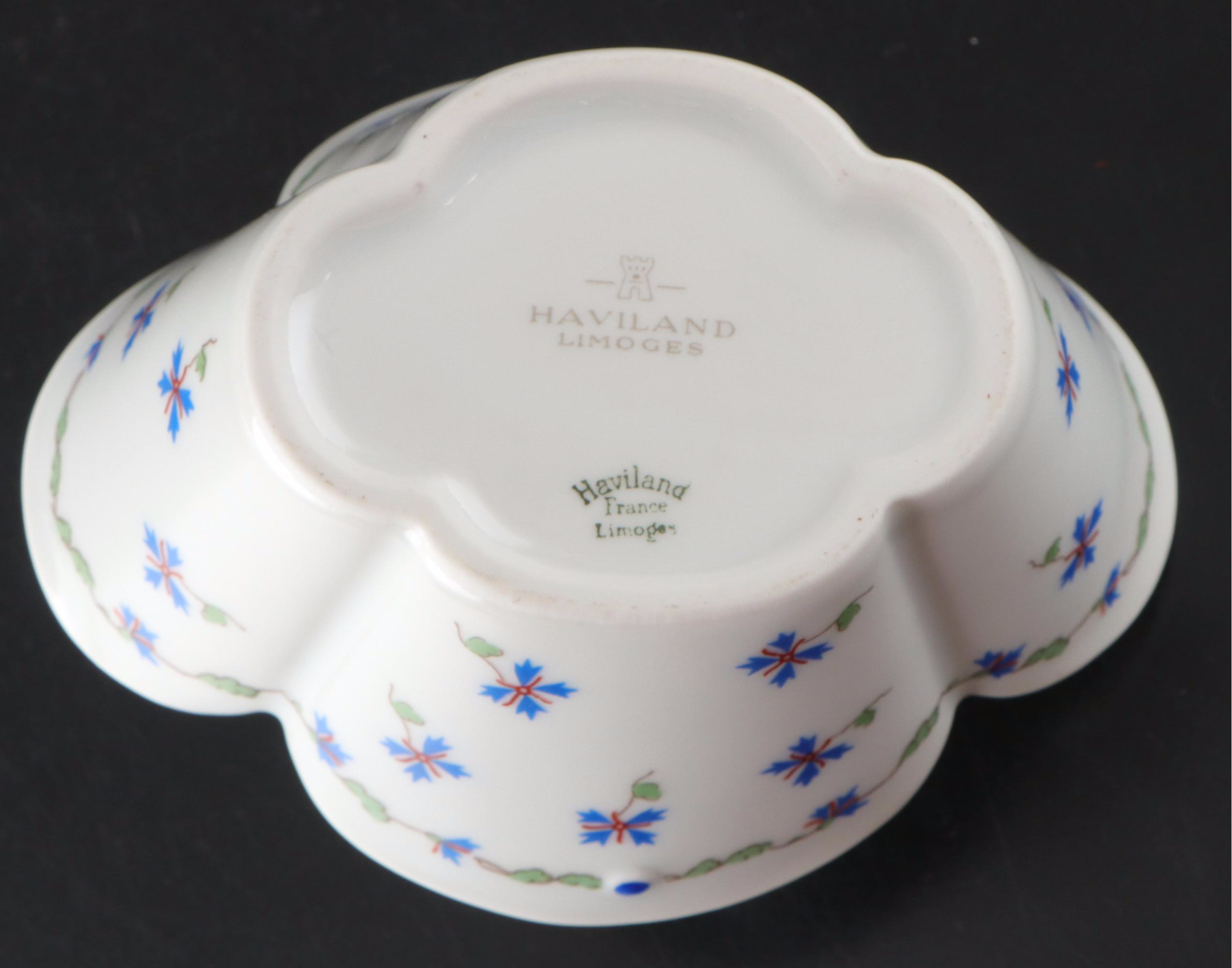 Kahla Porcelain Platters with Limoges Plates and Basket