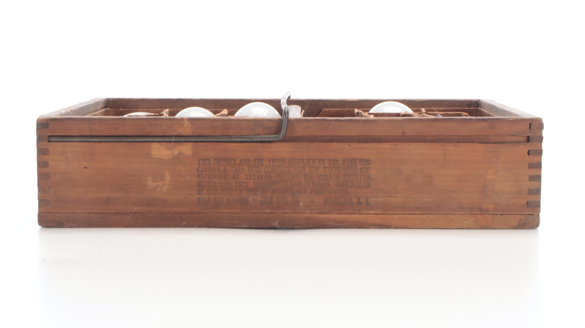 Primitive Washboard with Egg Crate, Wire Basket and Other Décor