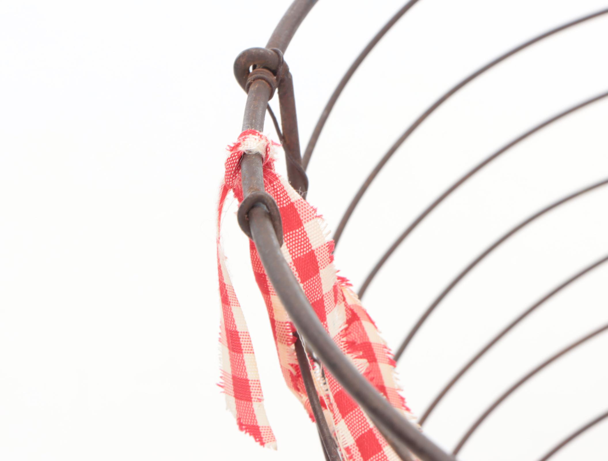 Primitive Washboard with Egg Crate, Wire Basket and Other Décor