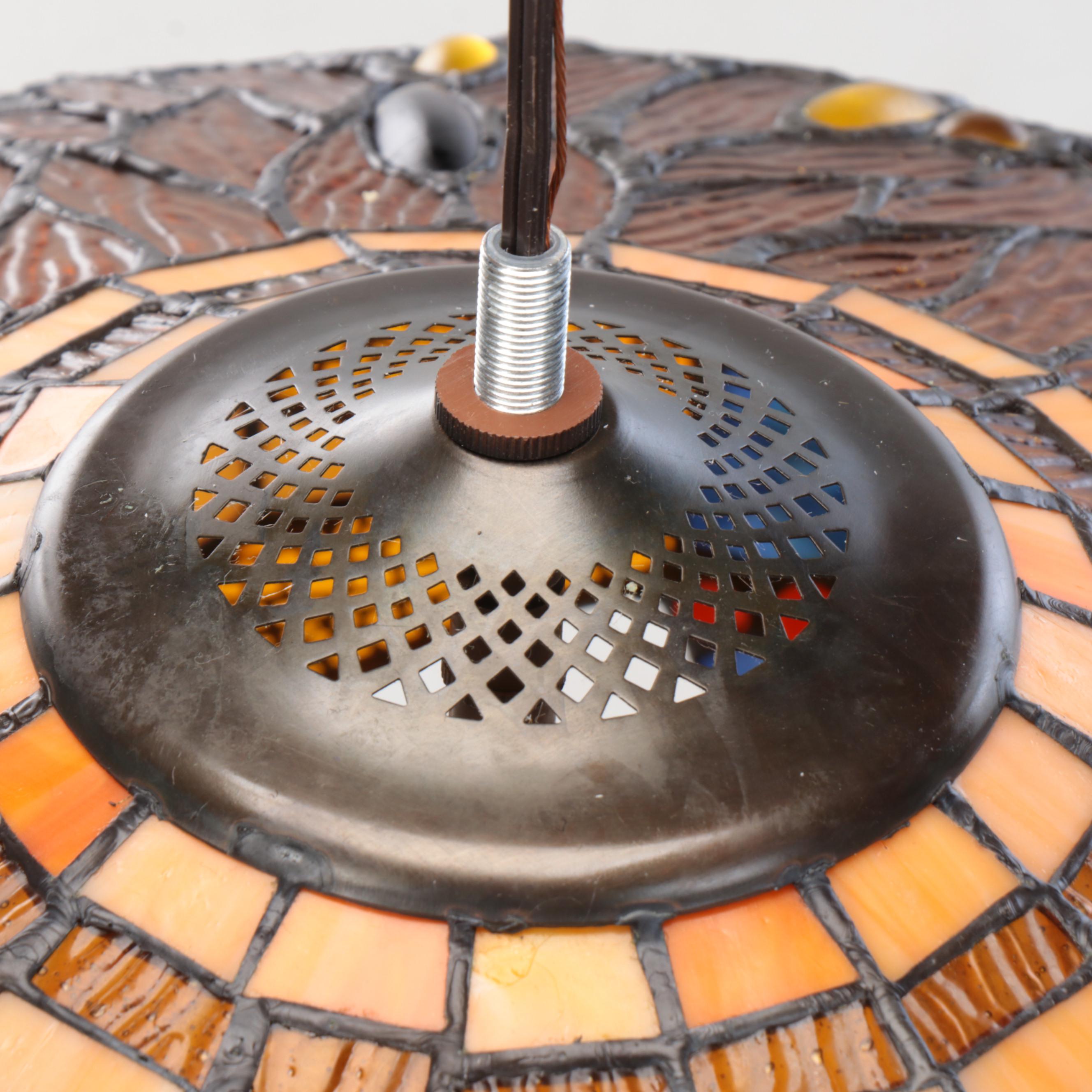 Tiffany Style Leaded Glass Dragonflies Pendant Light