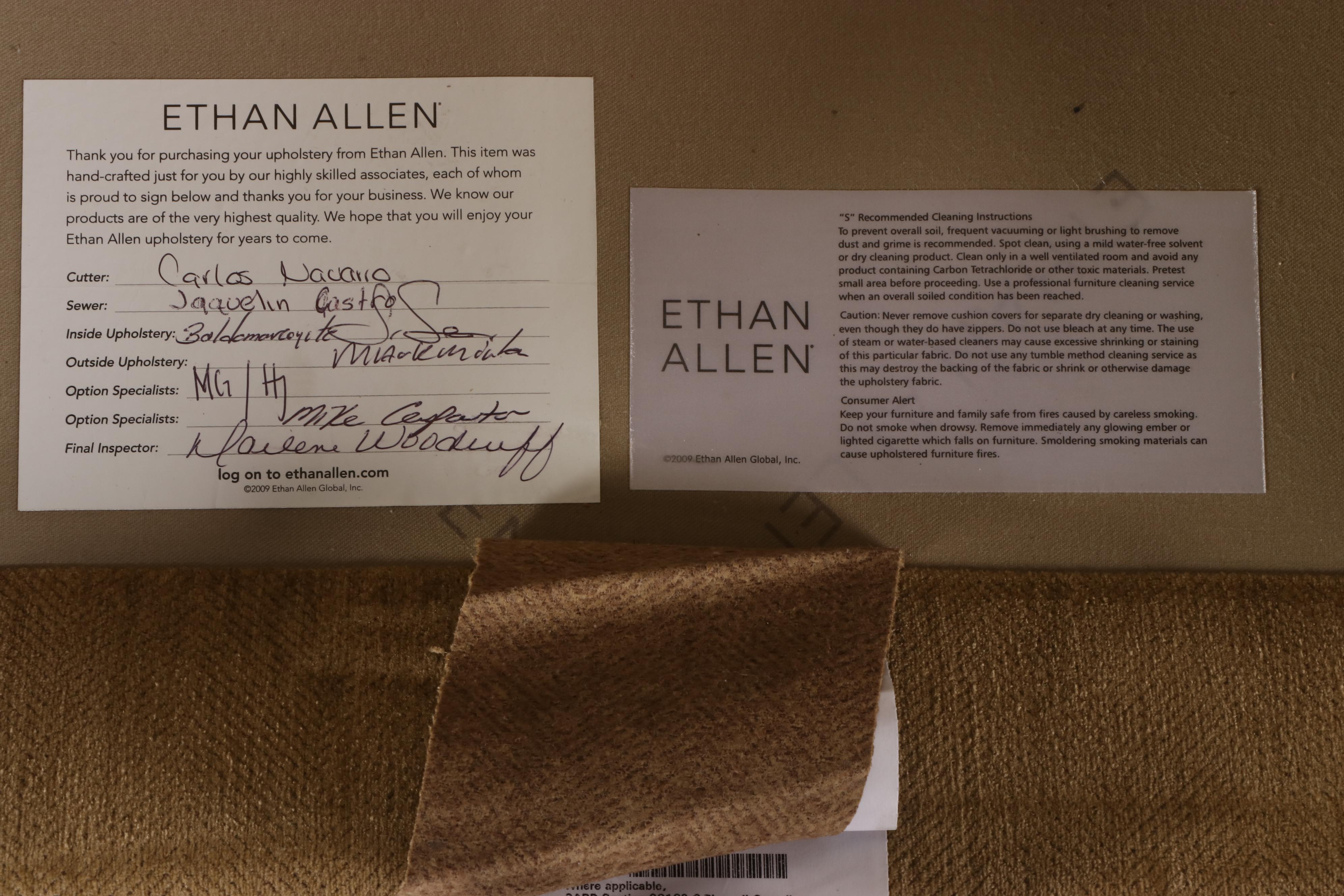 Ethan Allen Custom-Upholstered Conversation Sofa