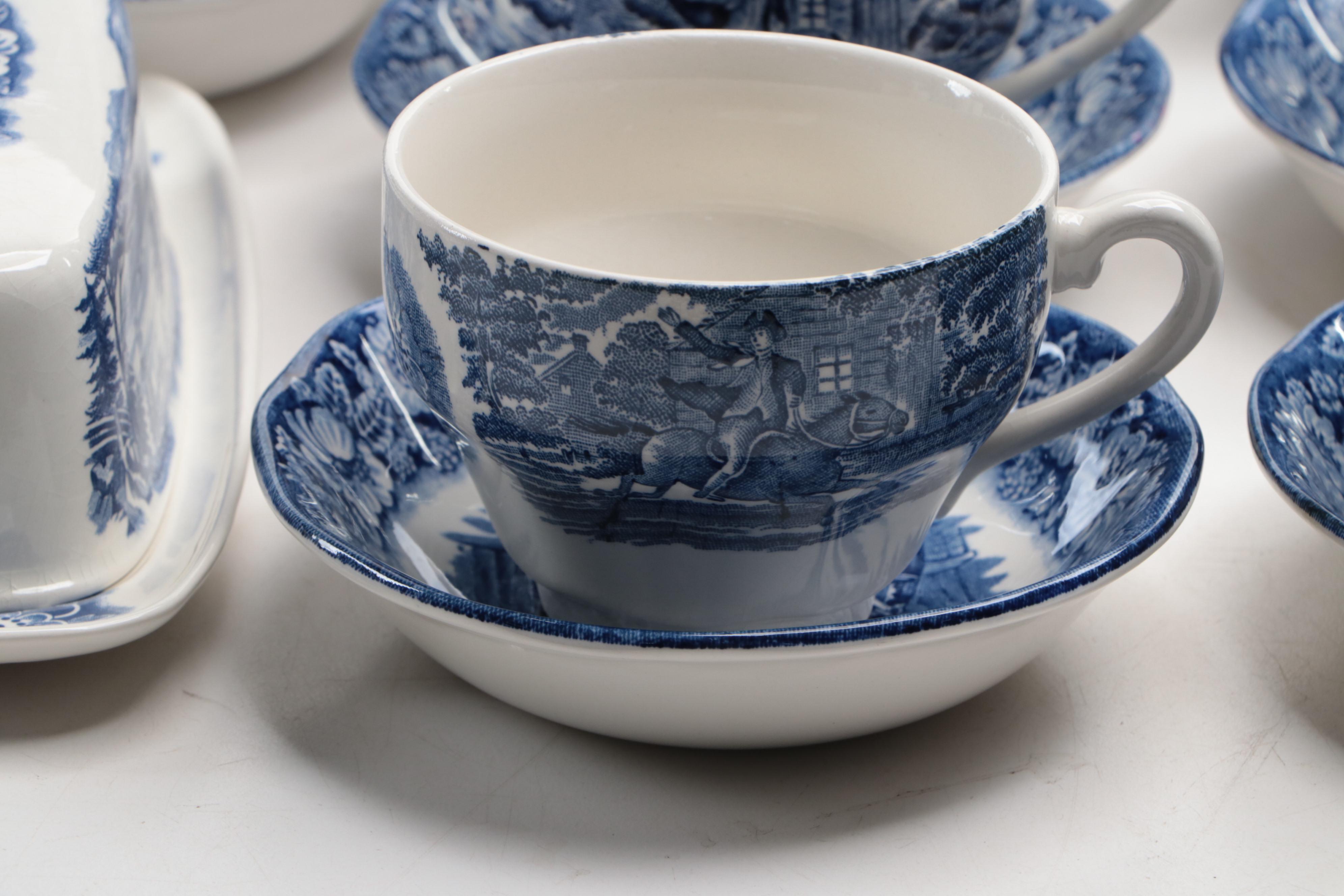 Staffordshire "Liberty Blue" Ironstone Dinnerware, 1975-1981