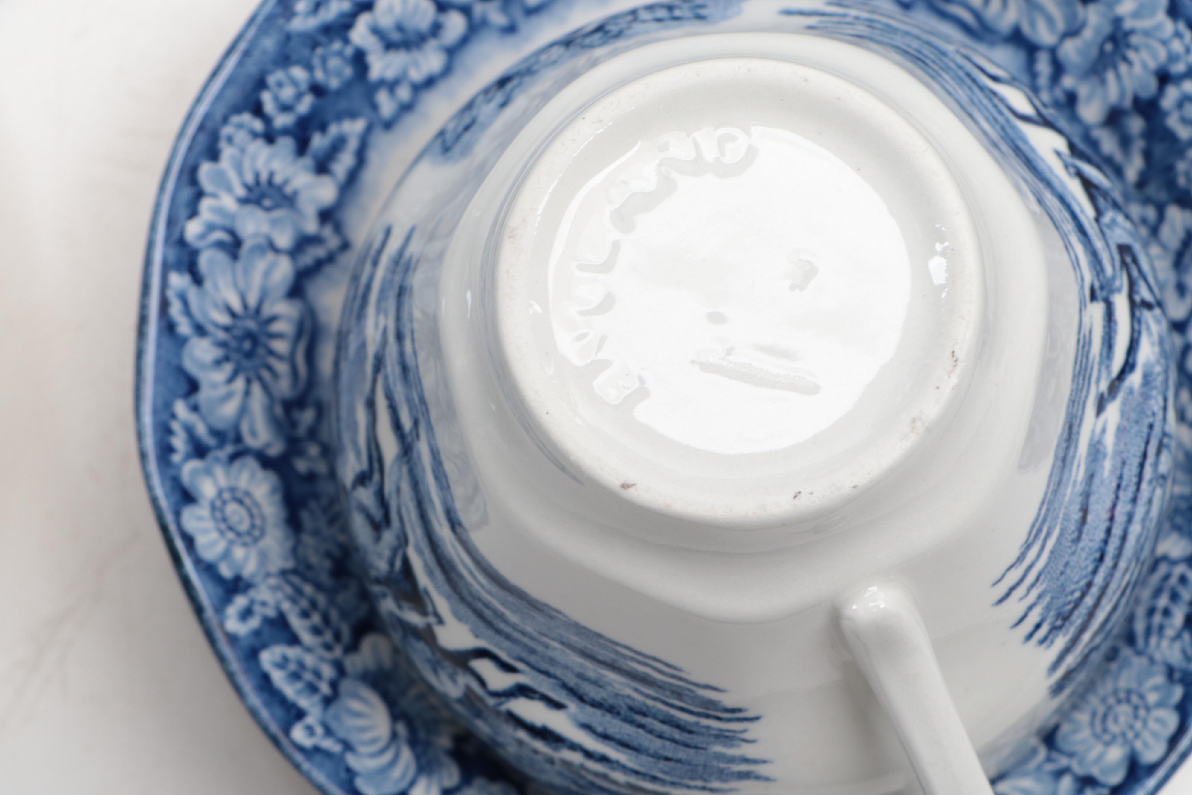 Staffordshire "Liberty Blue" Ironstone Dinnerware, 1975-1981