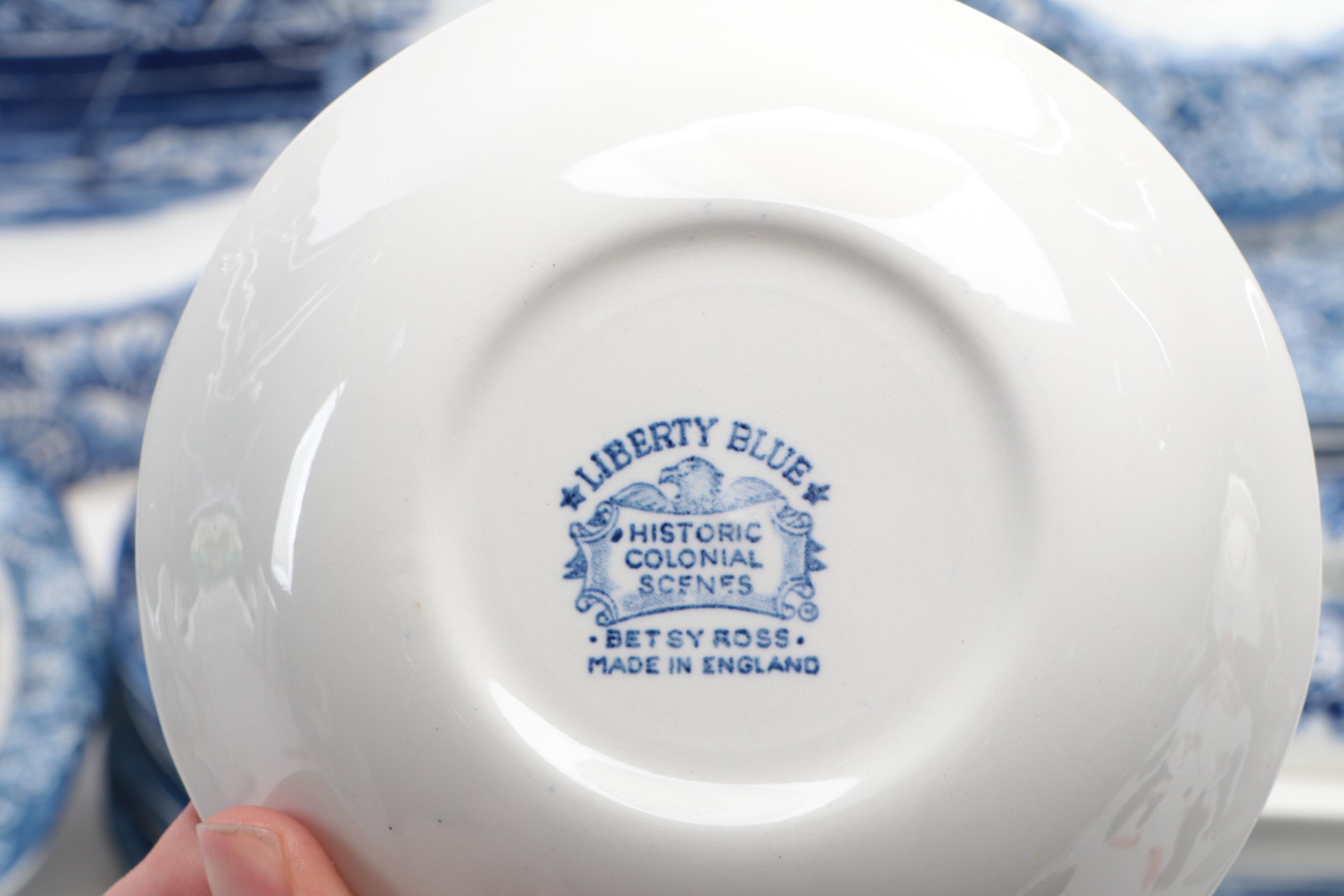 Staffordshire "Liberty Blue" Ironstone Dinnerware, 1975-1981