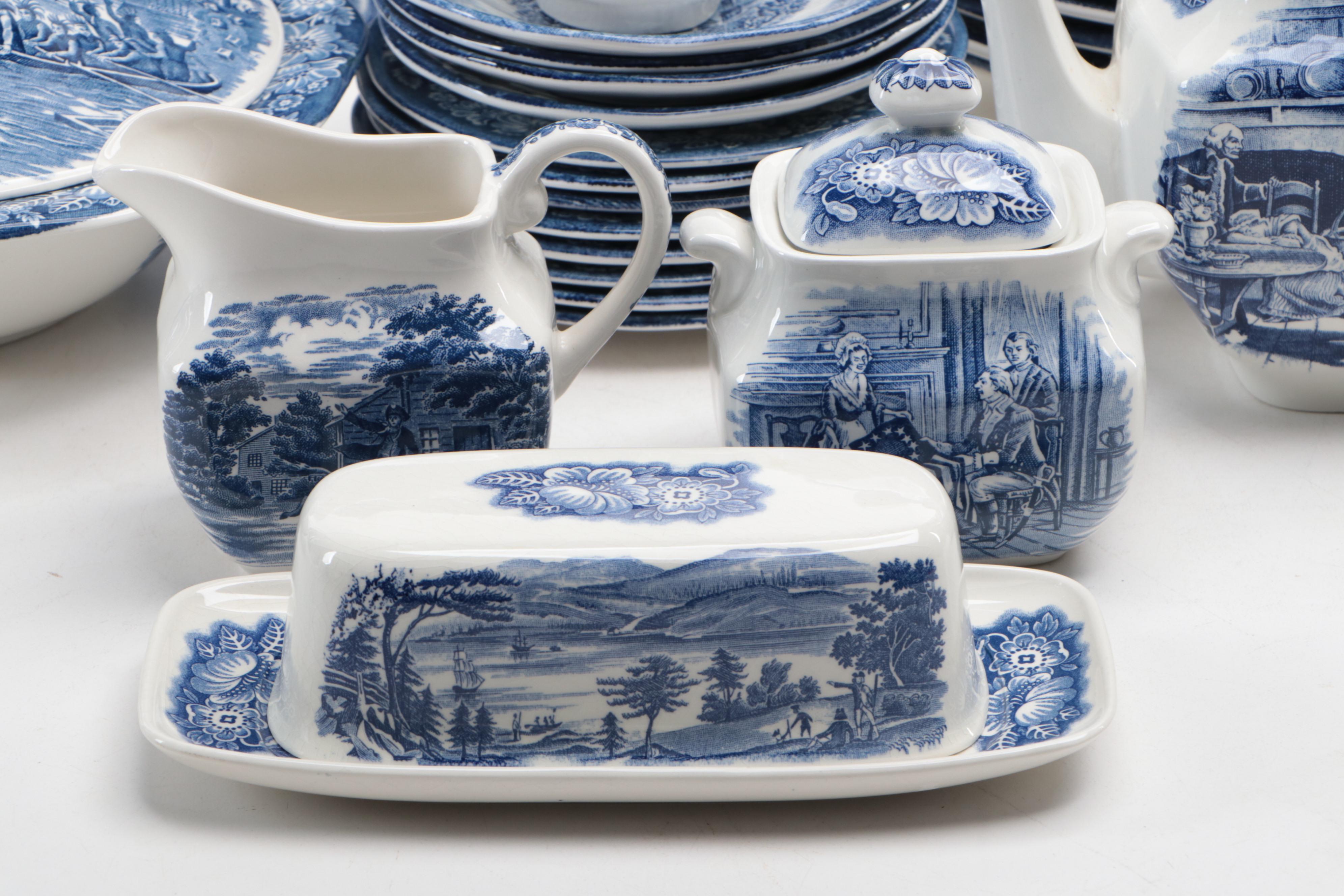 Staffordshire "Liberty Blue" Ironstone Dinnerware, 1975-1981