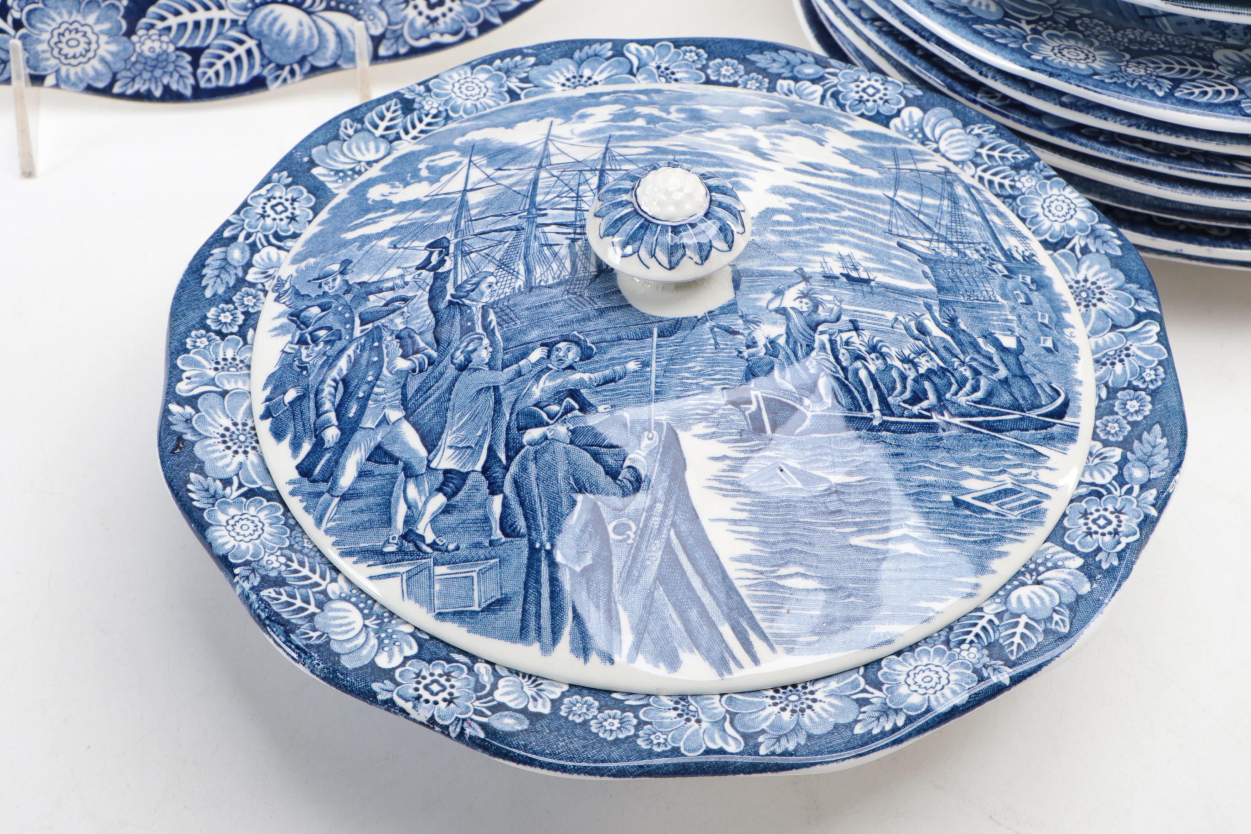 Staffordshire "Liberty Blue" Ironstone Dinnerware, 1975-1981