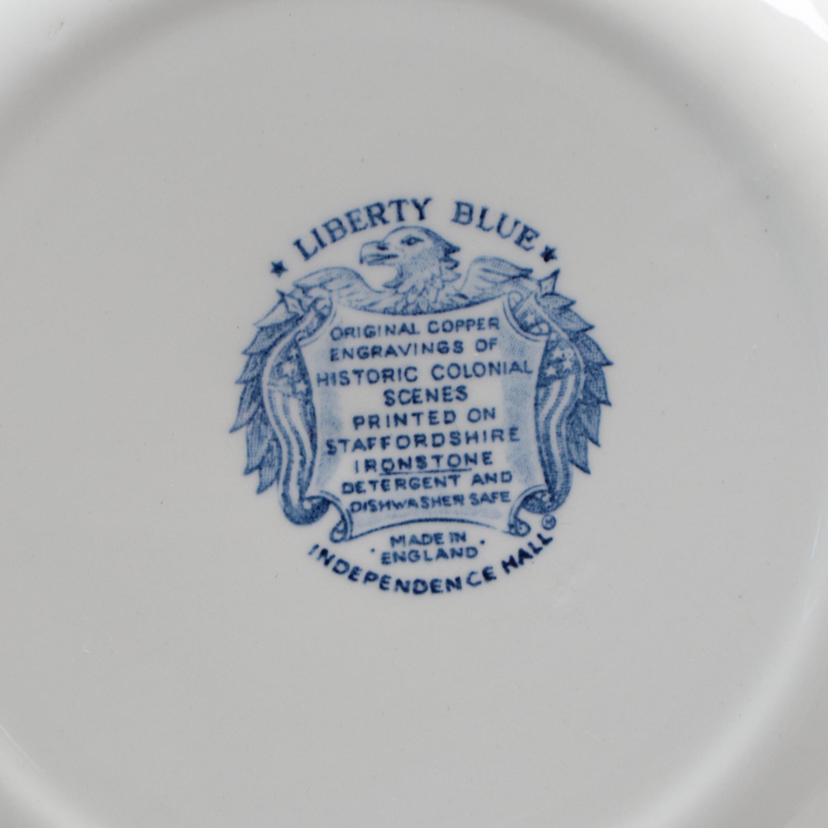 Staffordshire "Liberty Blue" Ironstone Dinnerware, 1975-1981