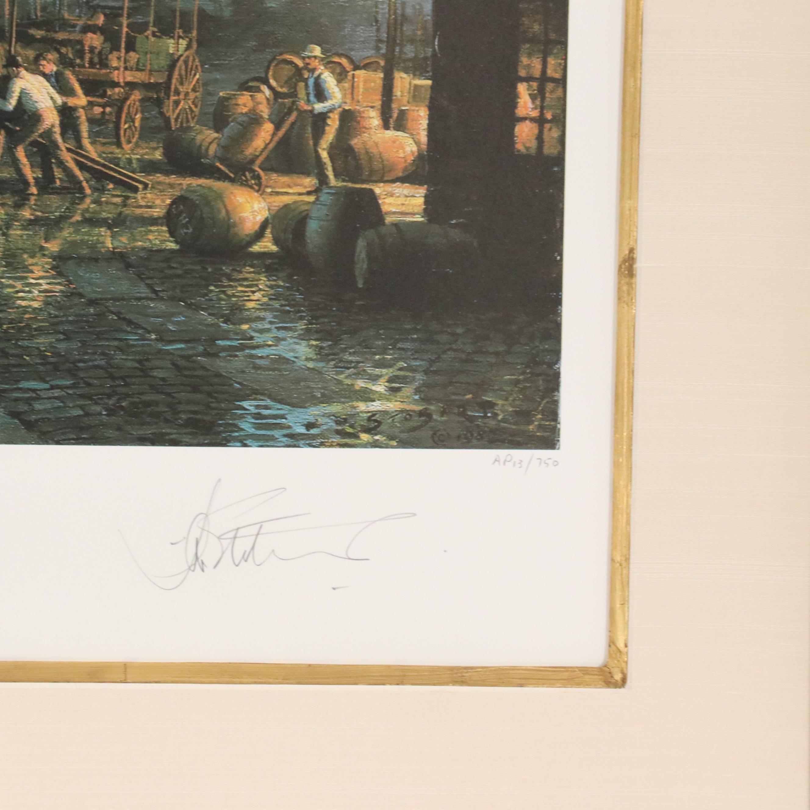 John Stobart Offset Print "Cincinnati: Moonlight on the Ohio... 1880"