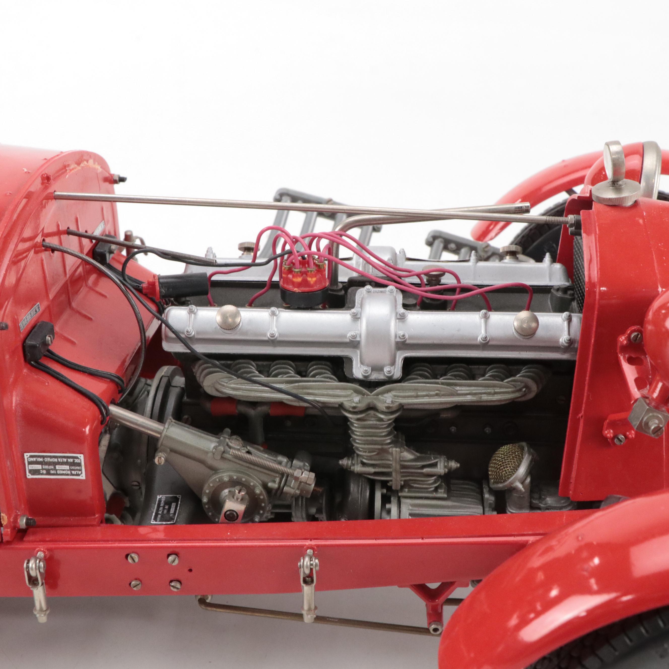 1930s Alfa Romeo Scale Model 8C Racer Pocher with Scale Engine
