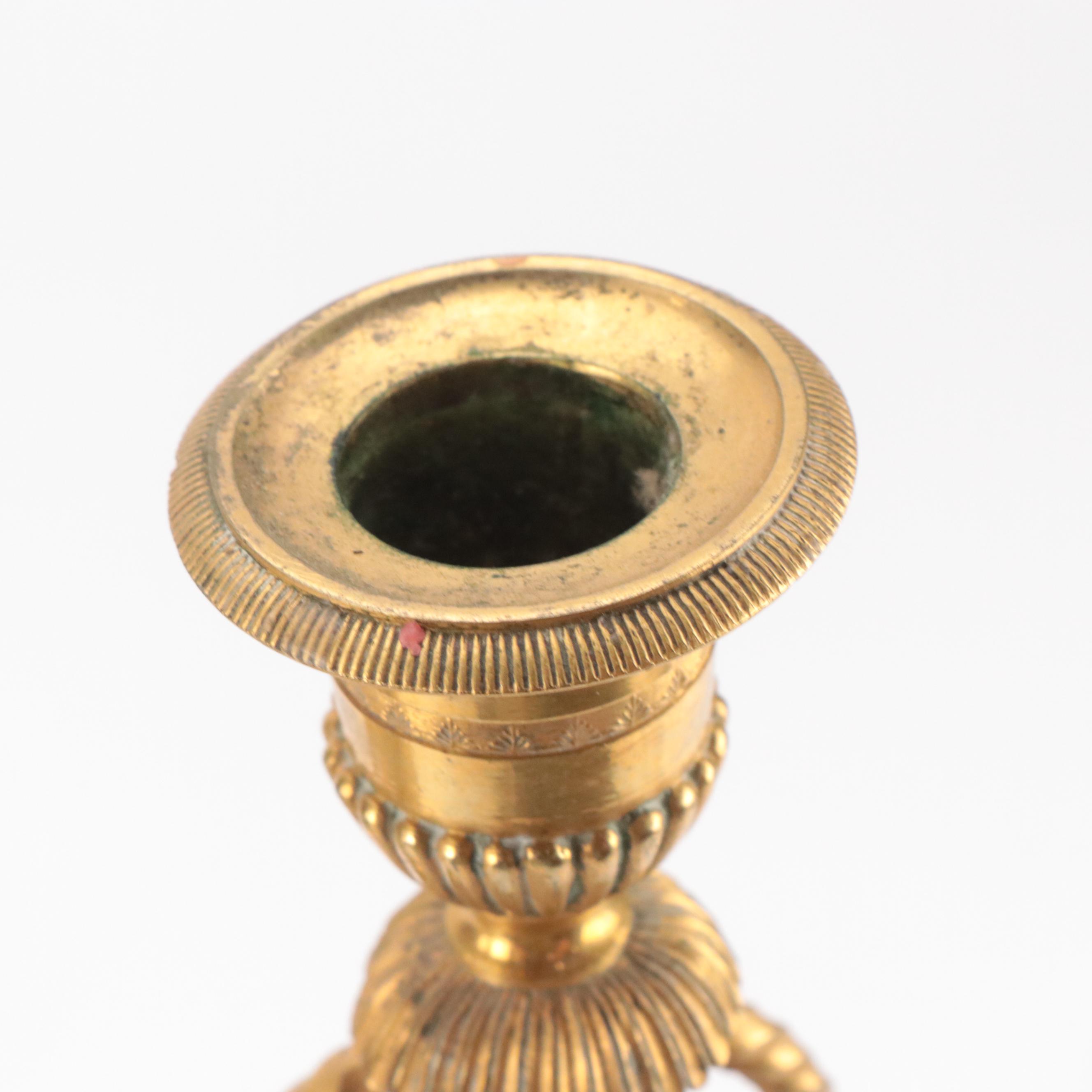 French Neoclassical Style Bronze Dore Candelabra, 19th Century