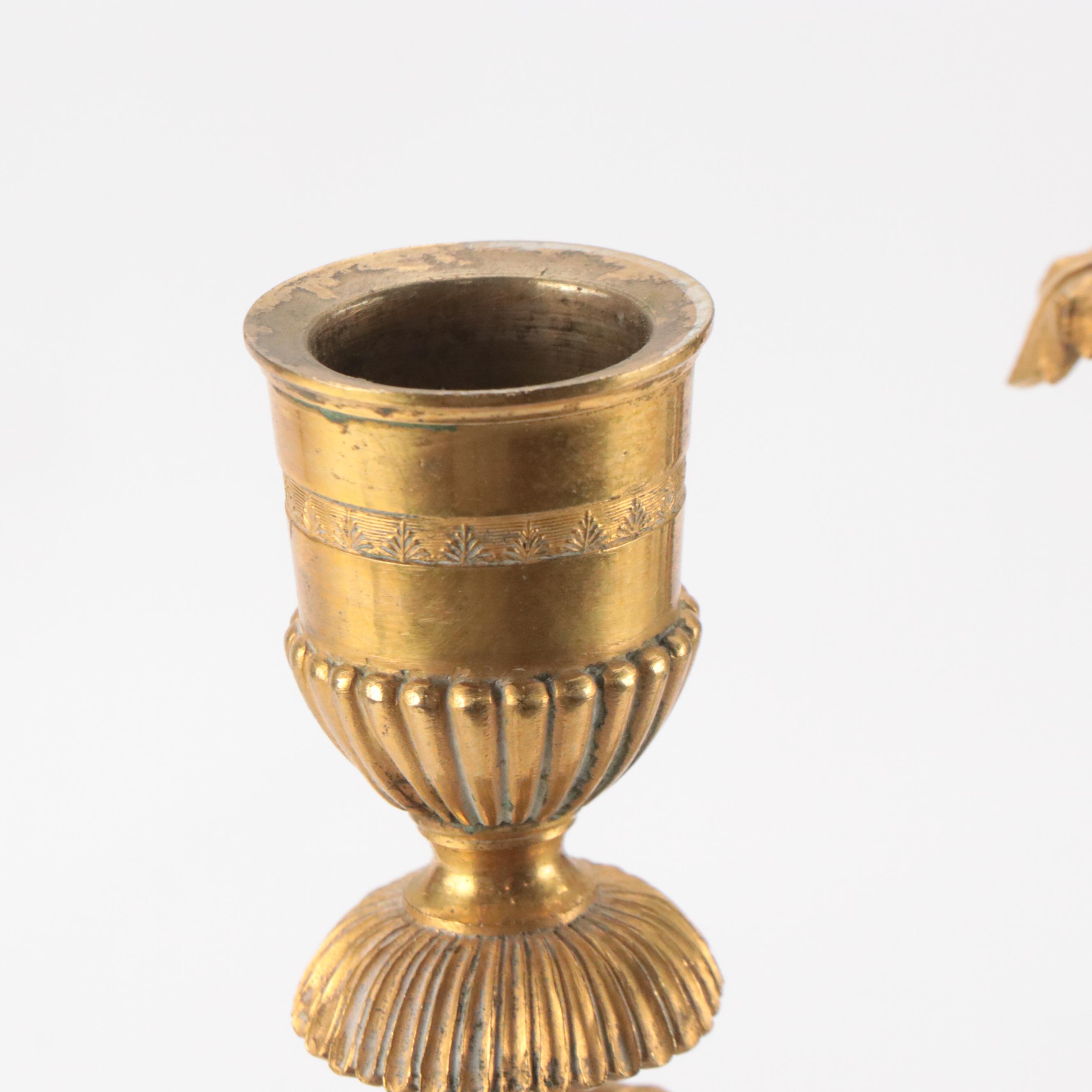 French Neoclassical Style Bronze Dore Candelabra, 19th Century