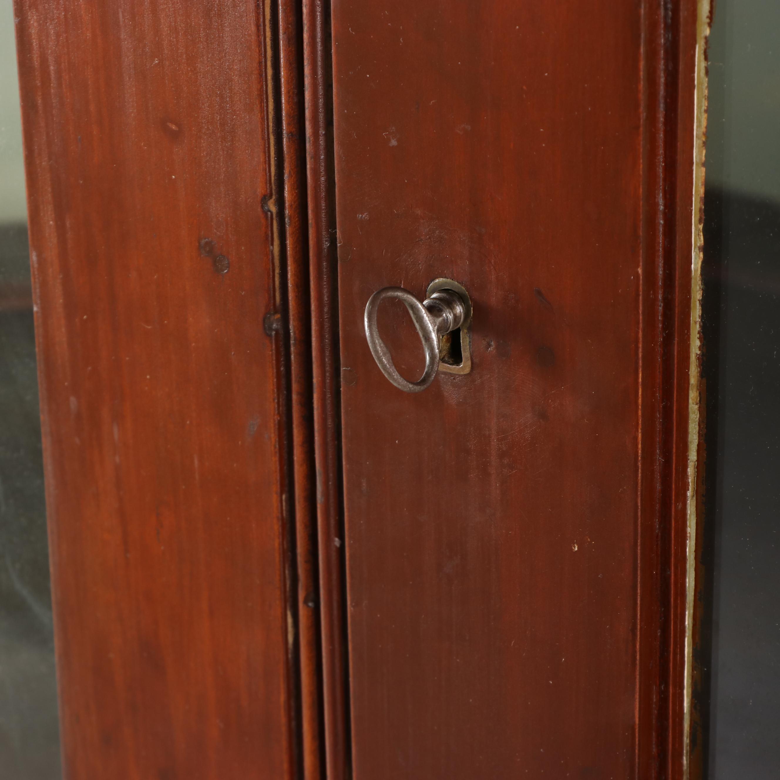 American Primitive Cherrywood Sixteen-Light Corner Cupboard, 19th Century