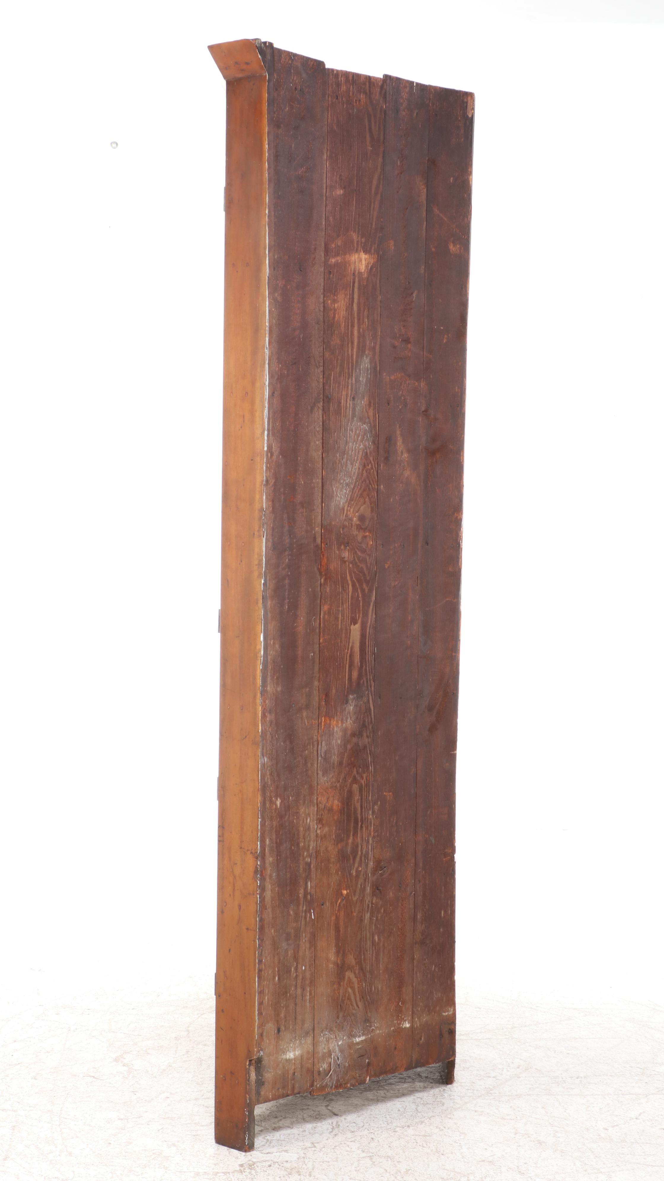 American Primitive Cherrywood Sixteen-Light Corner Cupboard, 19th Century