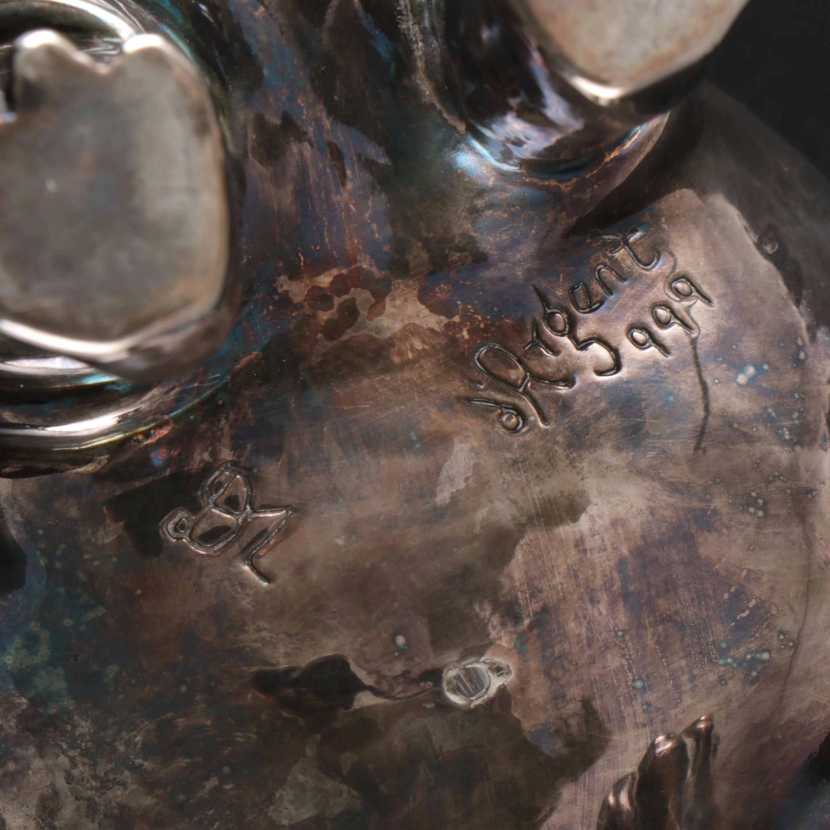 Continental Silver Plate Hippo Figurine