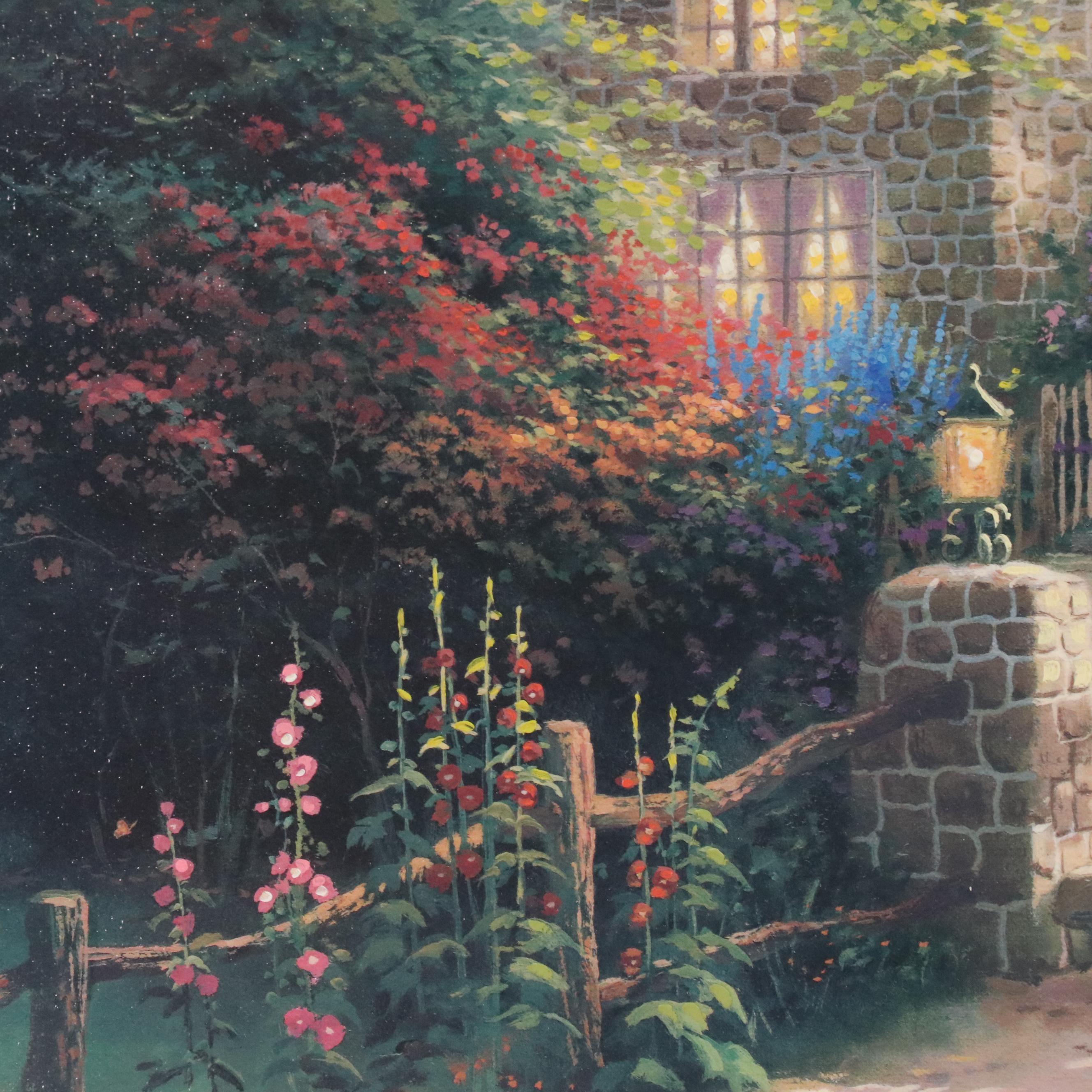Thomas Kinkade Giclée Print on Canvas "Hollyhock House"