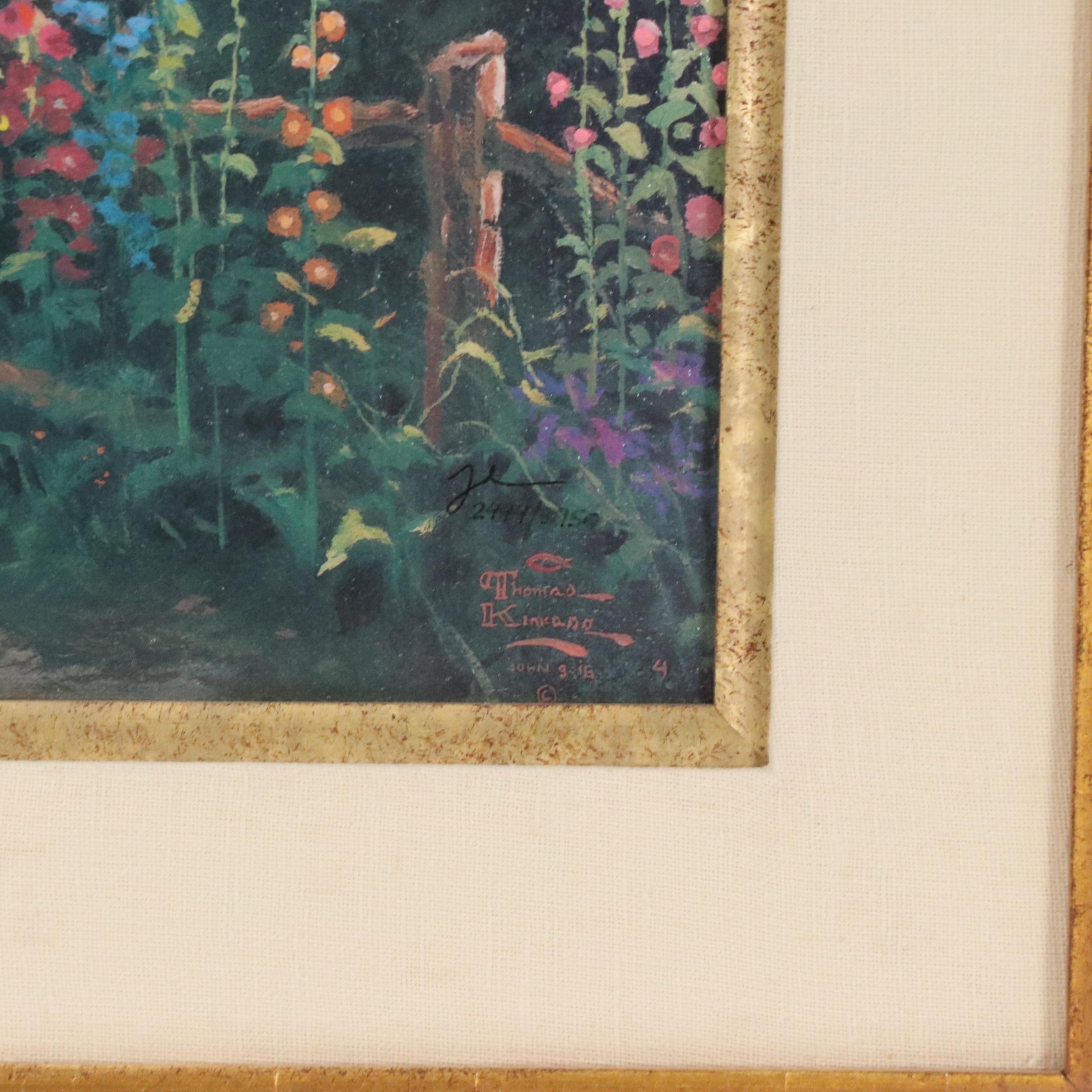 Thomas Kinkade Giclée Print on Canvas "Hollyhock House"