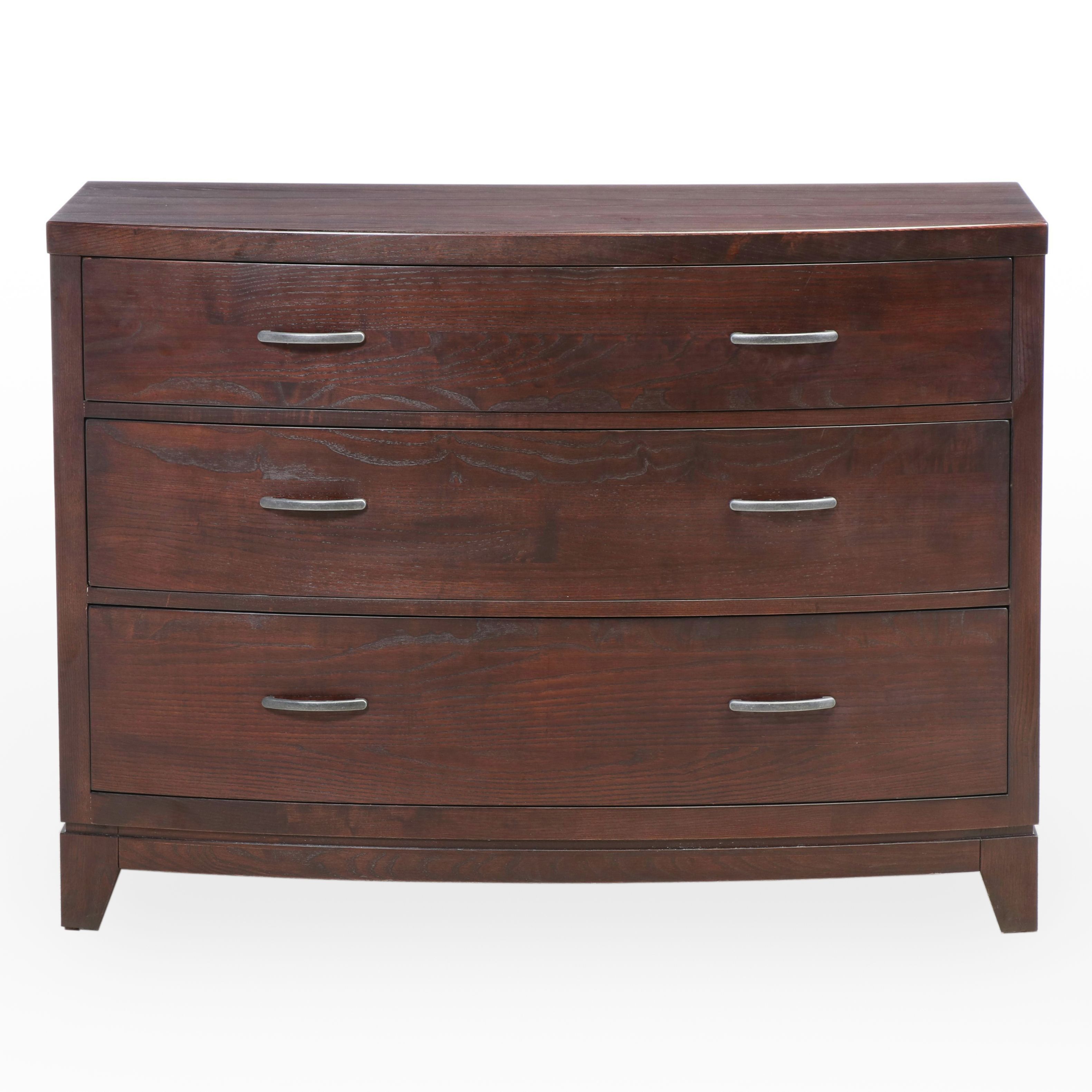 Ethan Allen "Horizons" Ash Three-Drawer Bowfront Chest