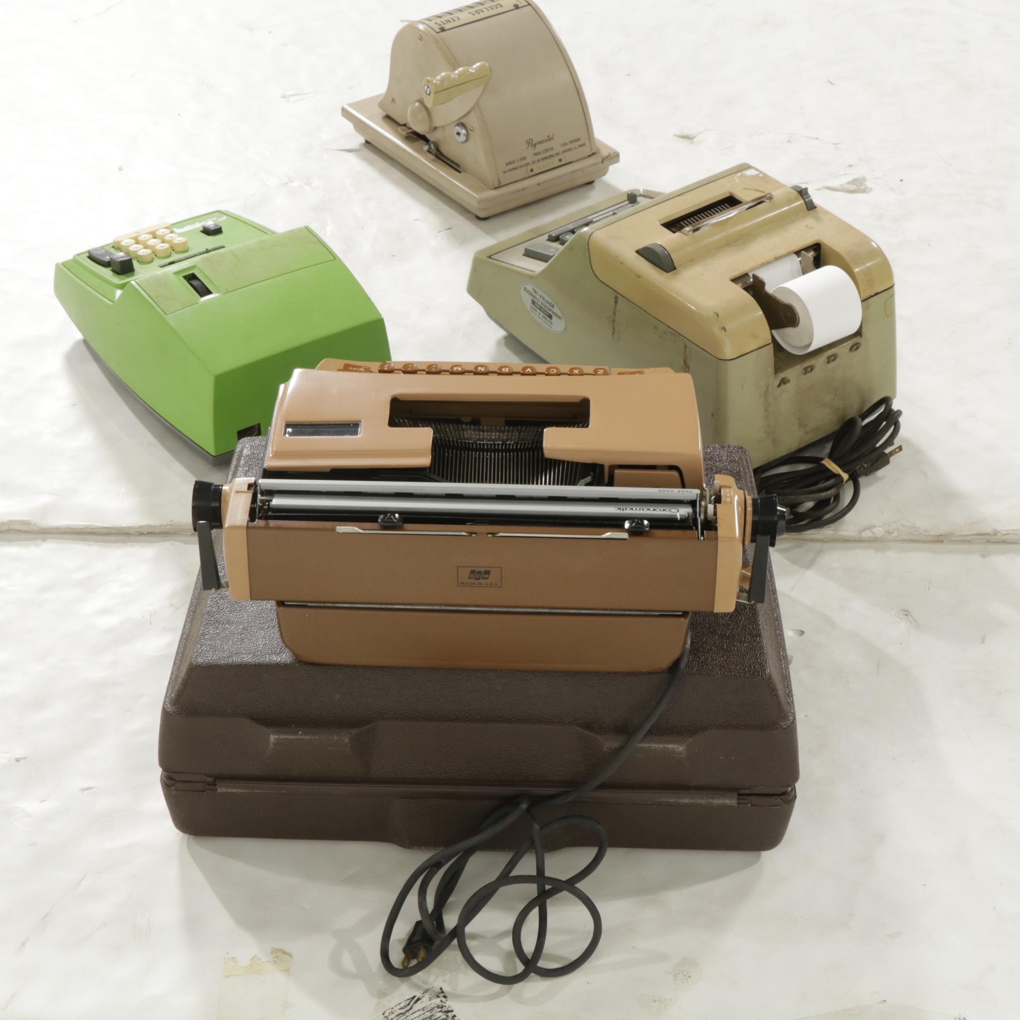 Smith-Corona Coronet Super 12 Portable Typewriter and Other Office Equipment