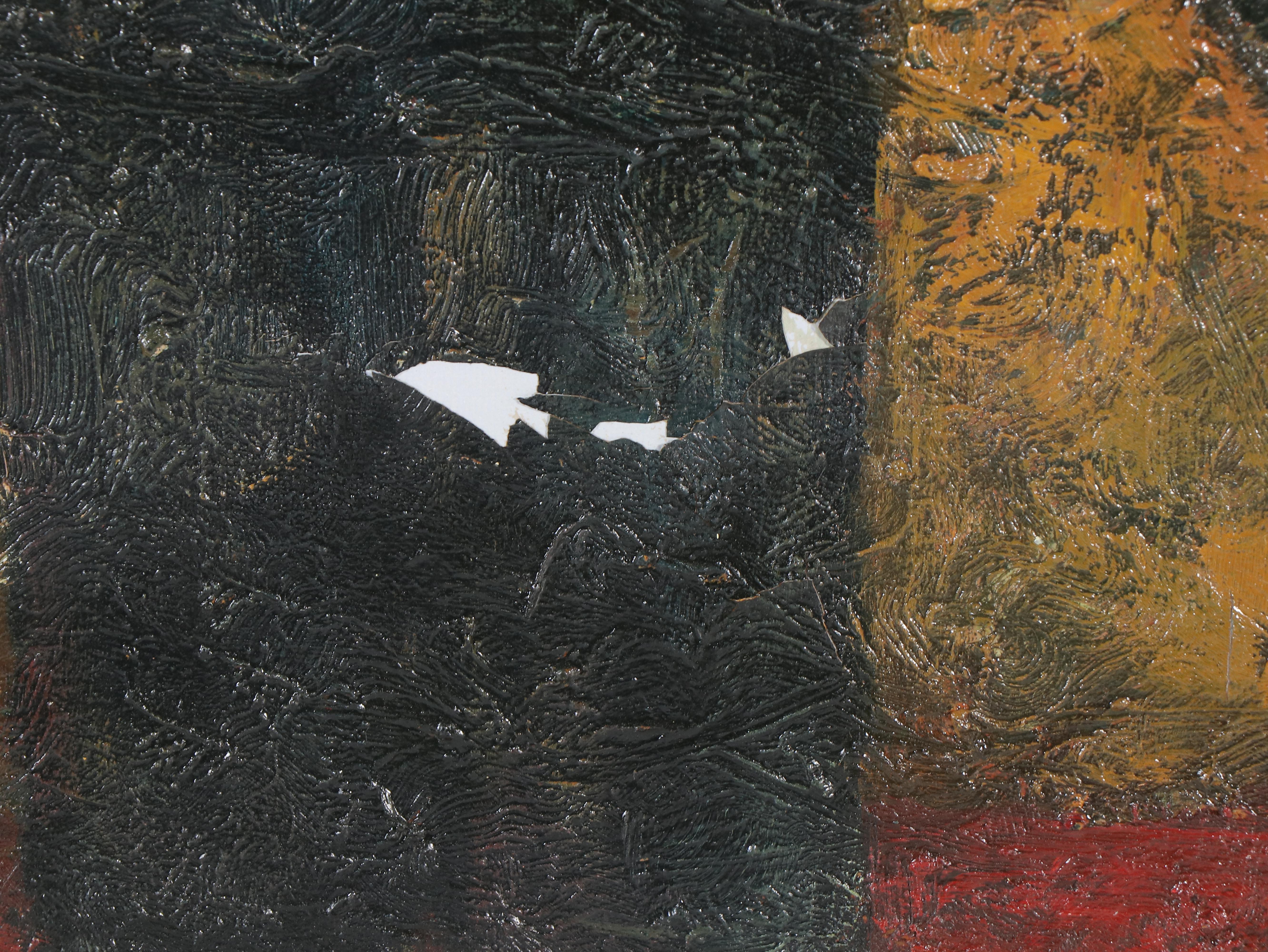 Malva Oil Portrait Painting of Restaurant Waiter