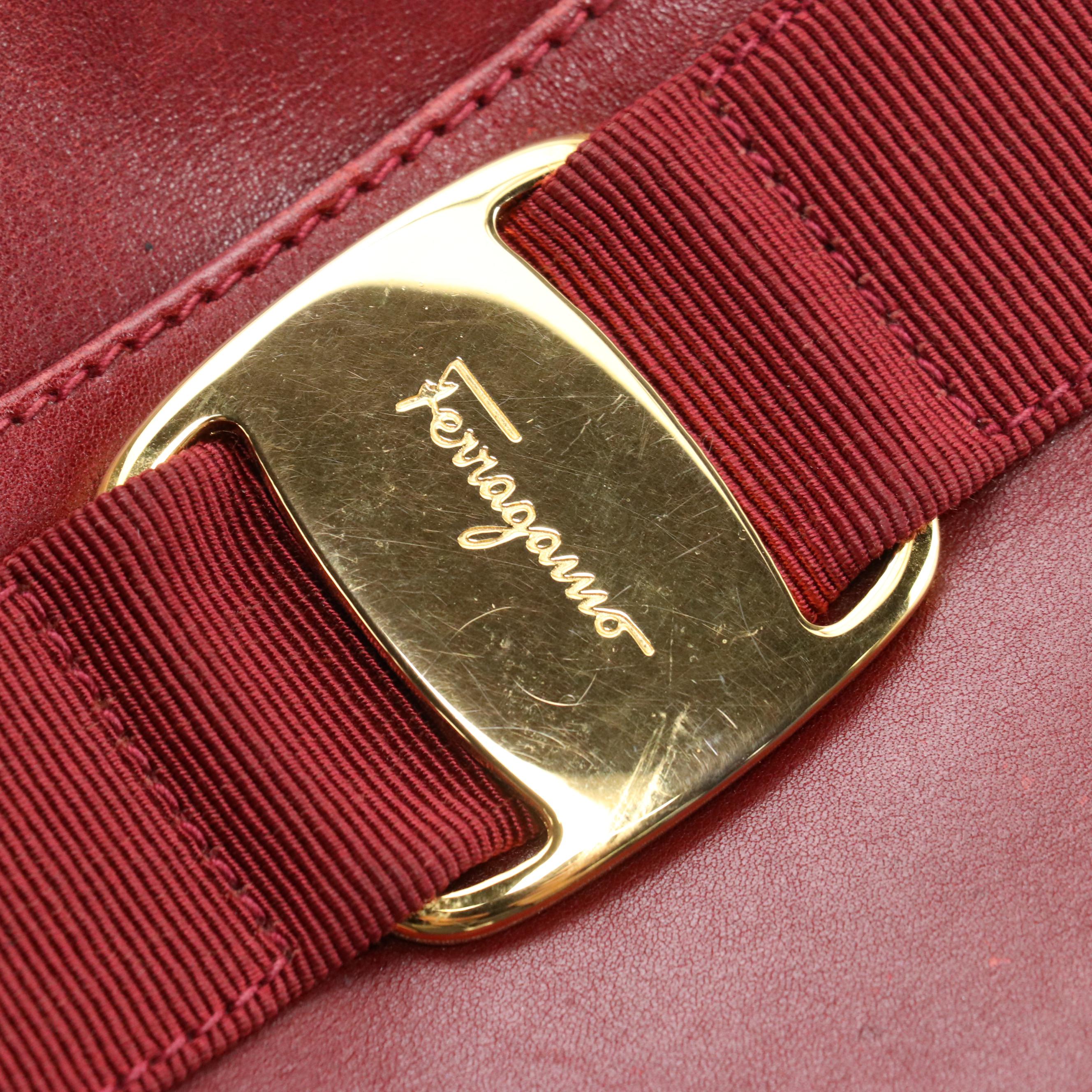 Salvatore Ferragamo Vara Bow Crossbody Bag in Smooth Leather