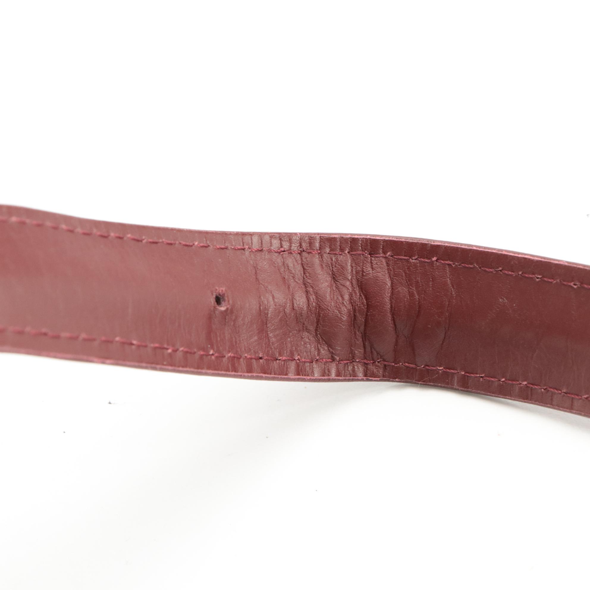 Cartier Shoulder Bag in Smooth Burgundy Leather