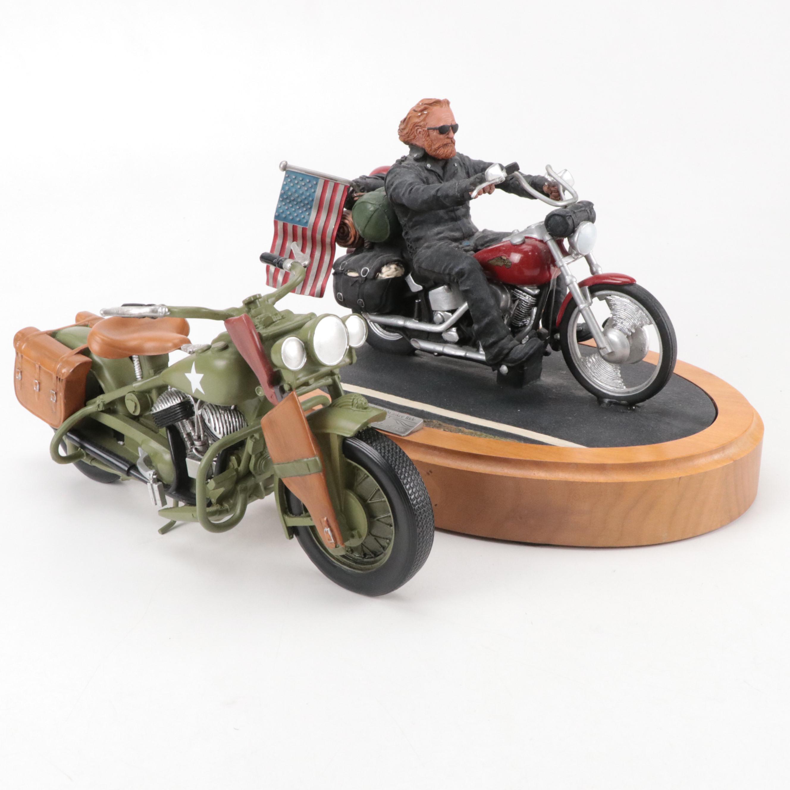 The Hamilton Collection WWII Indian Chief Motorcycle with Other Figurine