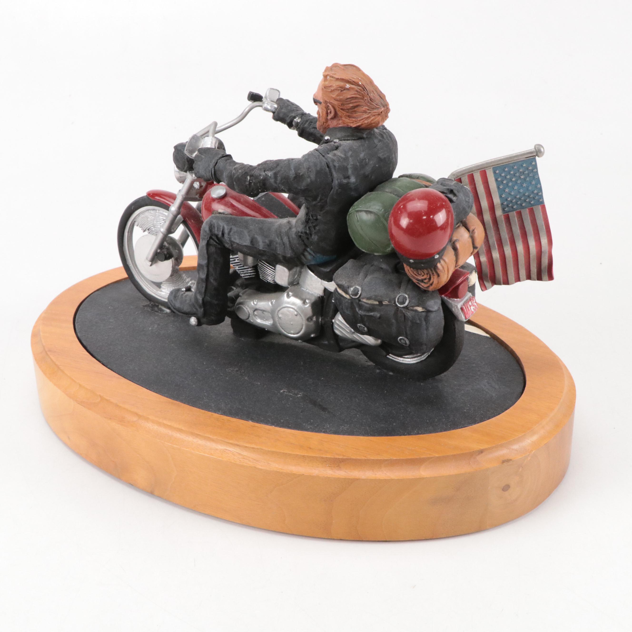 The Hamilton Collection WWII Indian Chief Motorcycle with Other Figurine