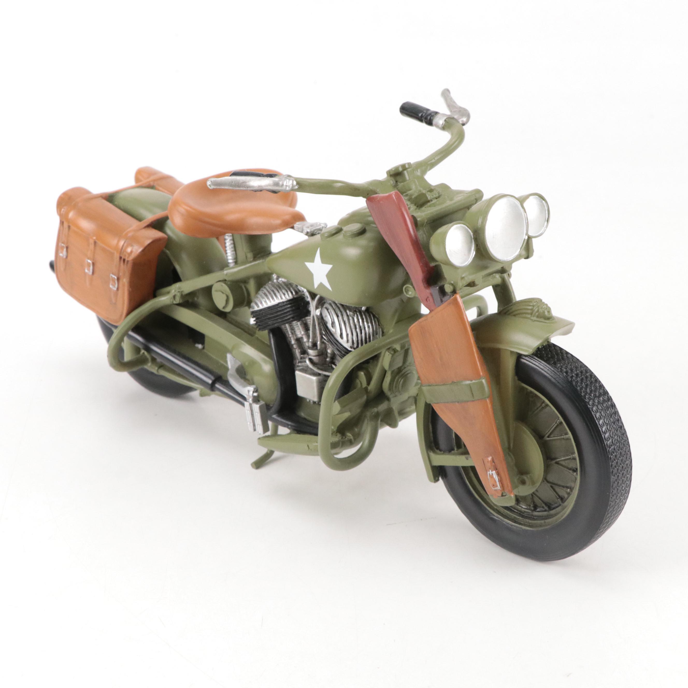 The Hamilton Collection WWII Indian Chief Motorcycle with Other Figurine