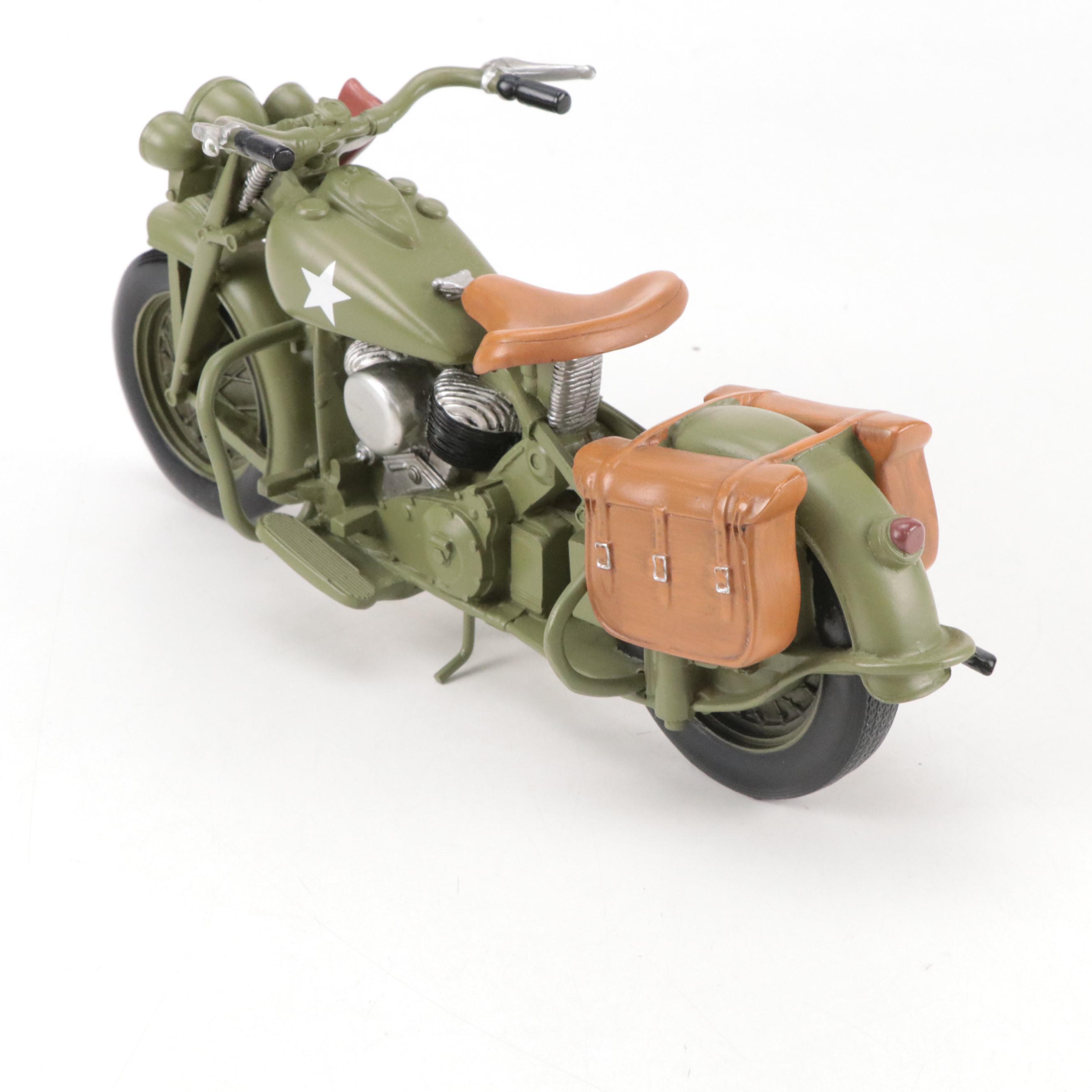 The Hamilton Collection WWII Indian Chief Motorcycle with Other Figurine