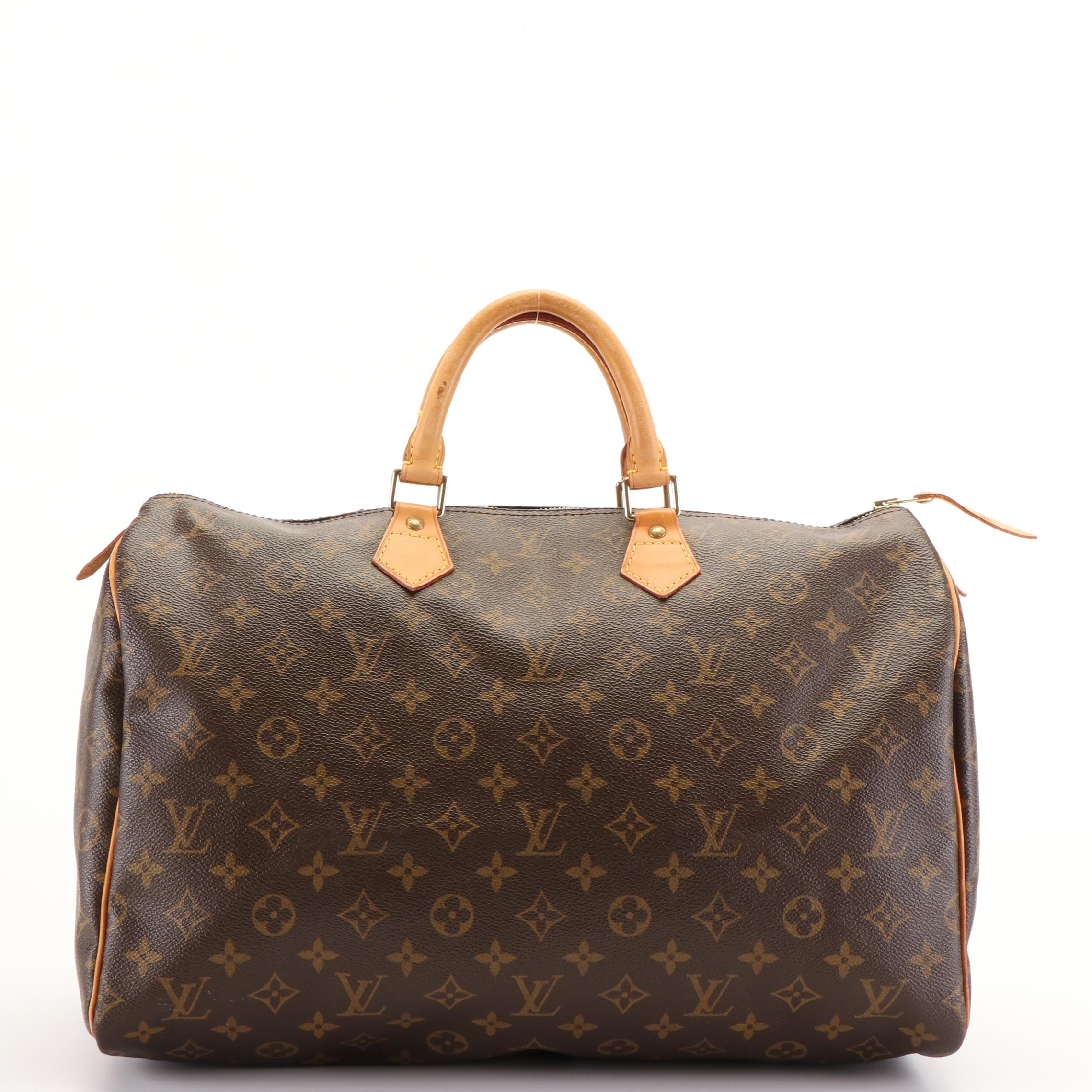 Louis Vuitton Speedy 40 Boston Bag in Monogram Coated Canvas