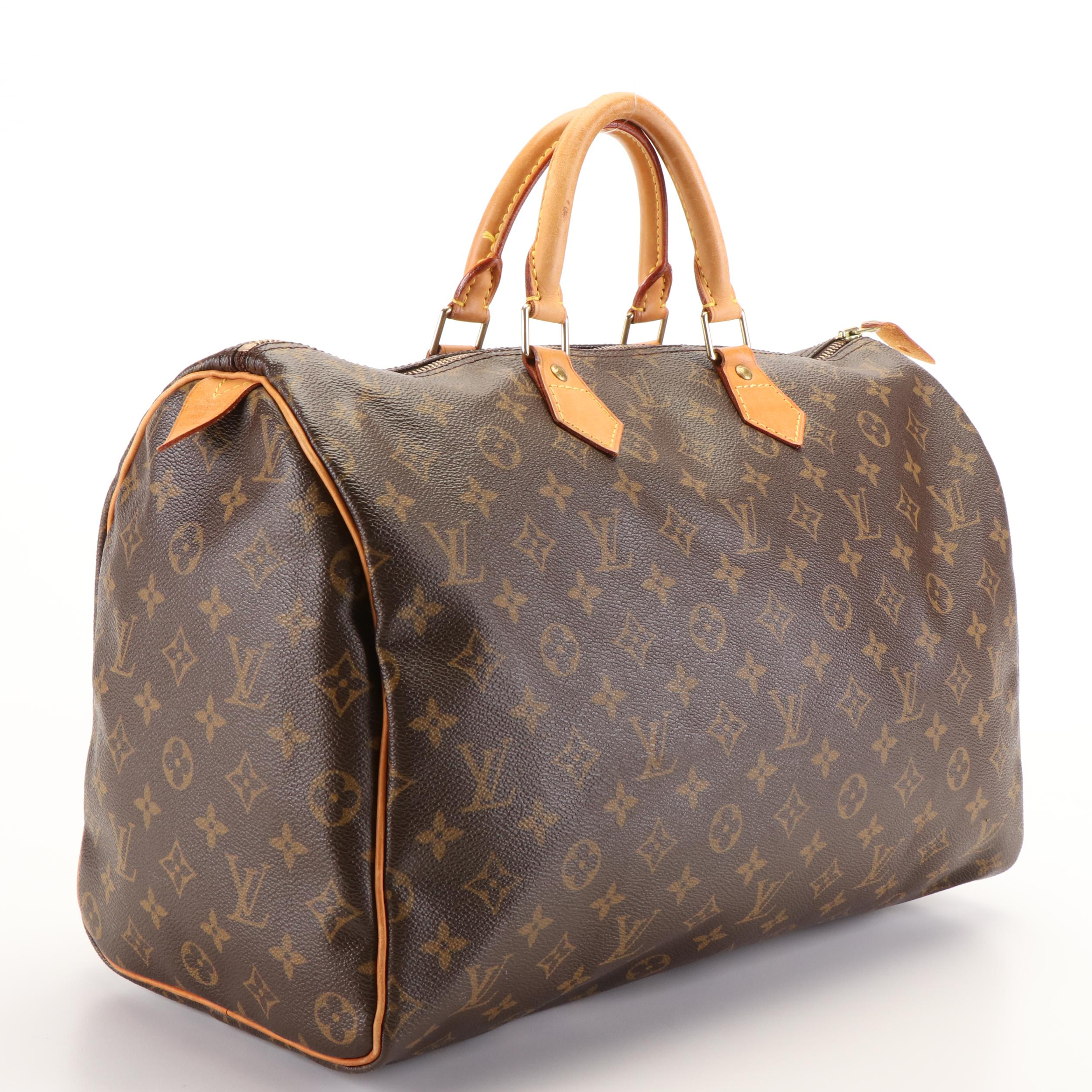 Louis Vuitton Speedy 40 Boston Bag in Monogram Coated Canvas
