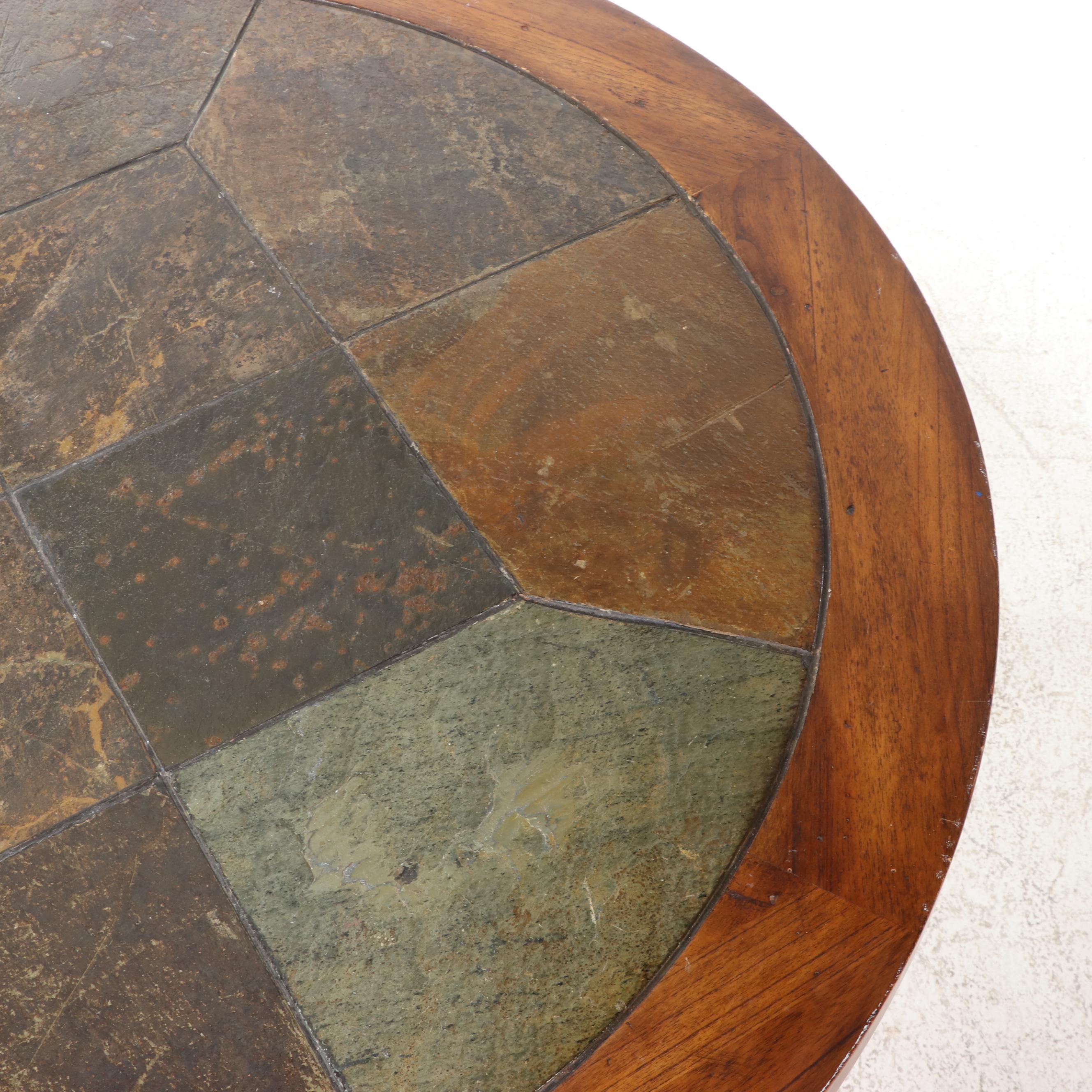 Round Tile Top Dining Table with Chairs, 2005