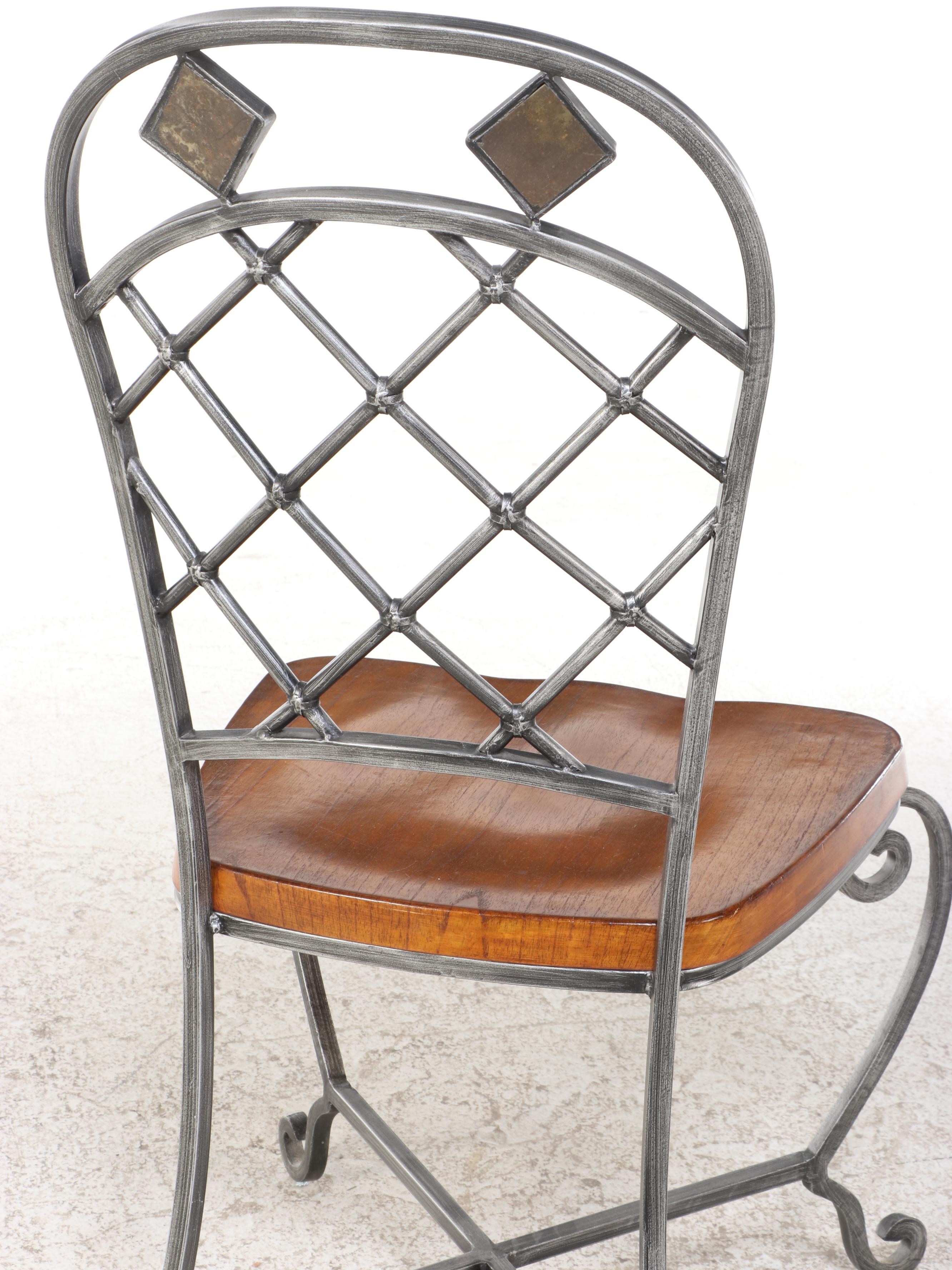 Round Tile Top Dining Table with Chairs, 2005