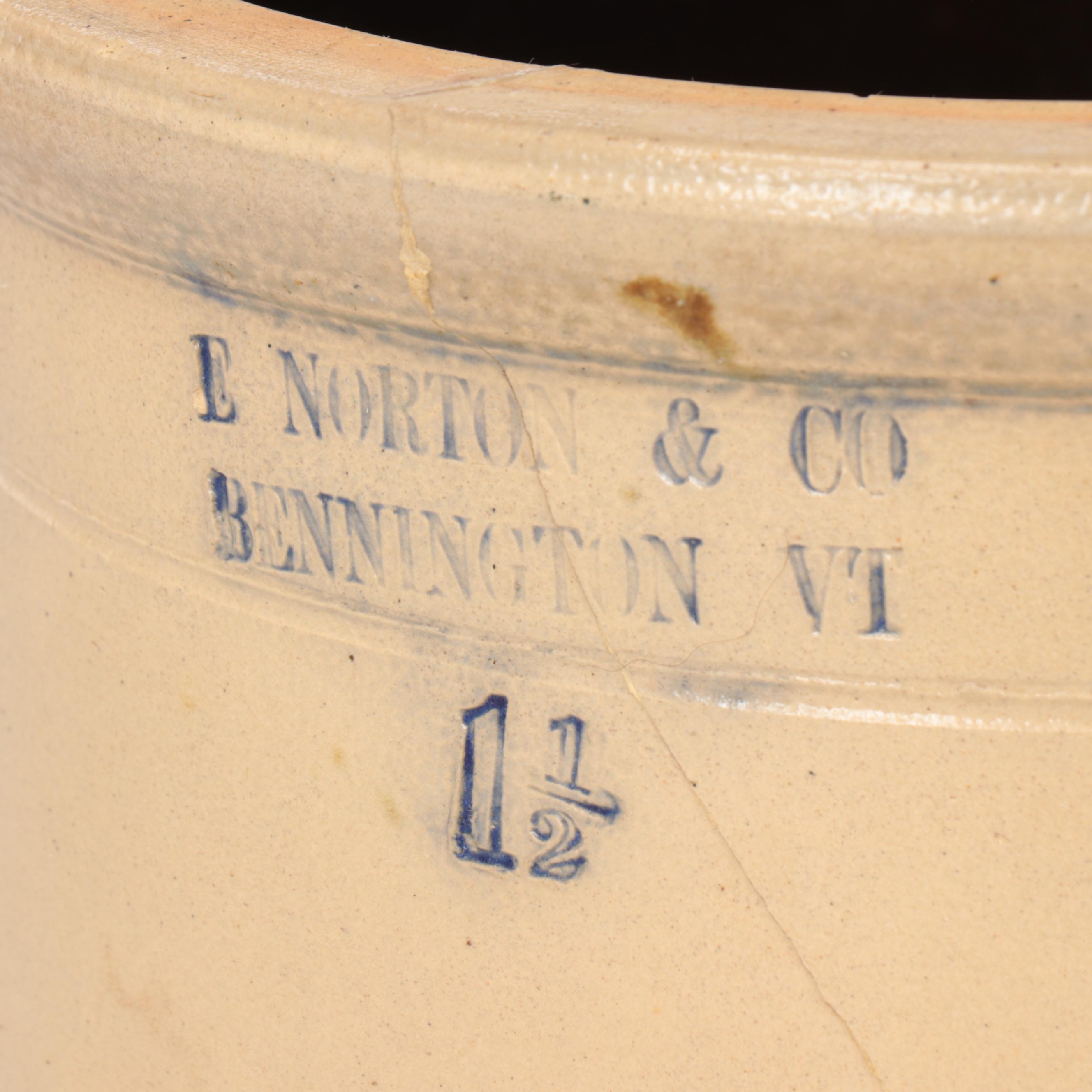E. Norton & Co. 1.5 Gallon Stoneware Crock and Other Stoneware Crocks