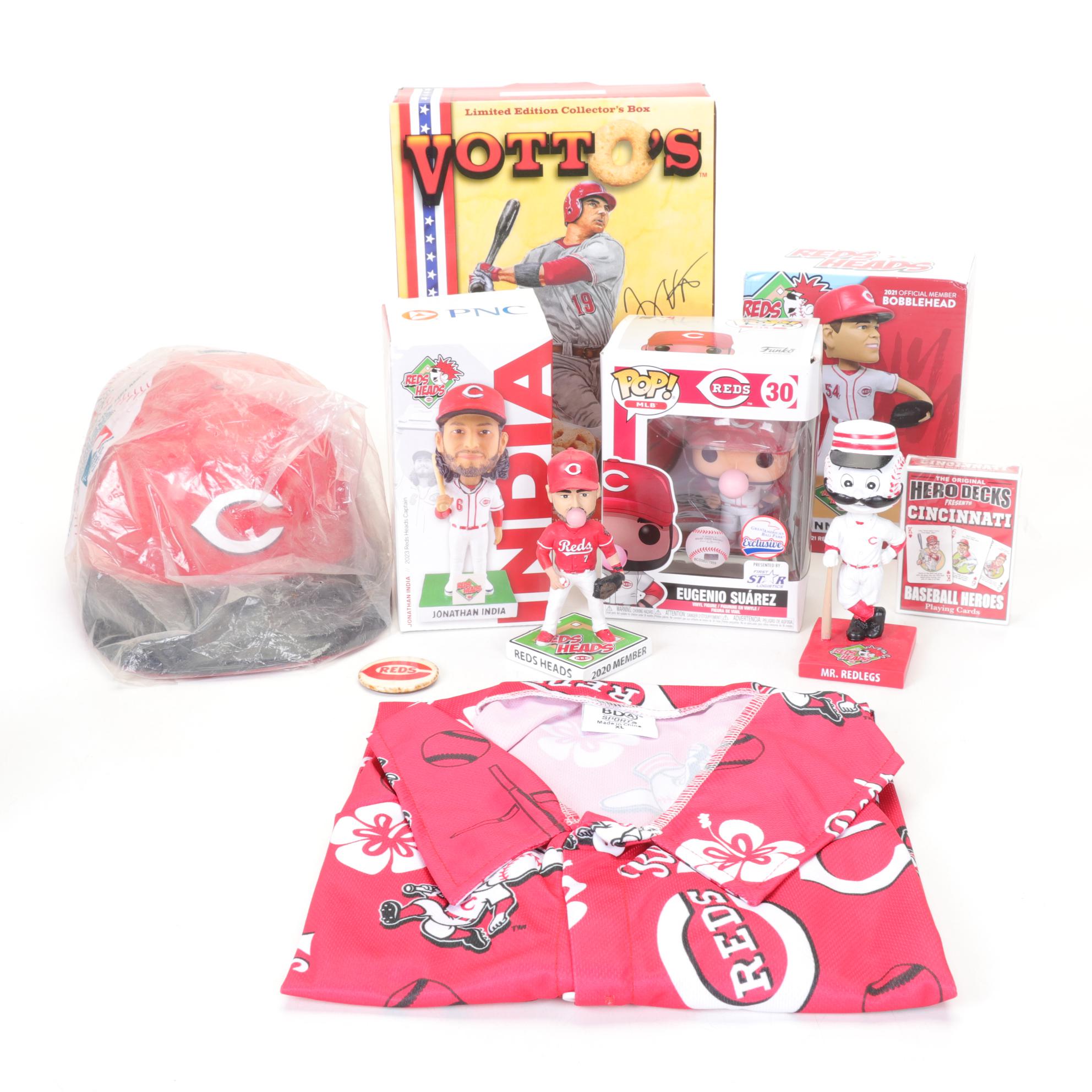 Cincinnati Reds Memorabilia with VottO's Cereal Box, Bobbleheads and More