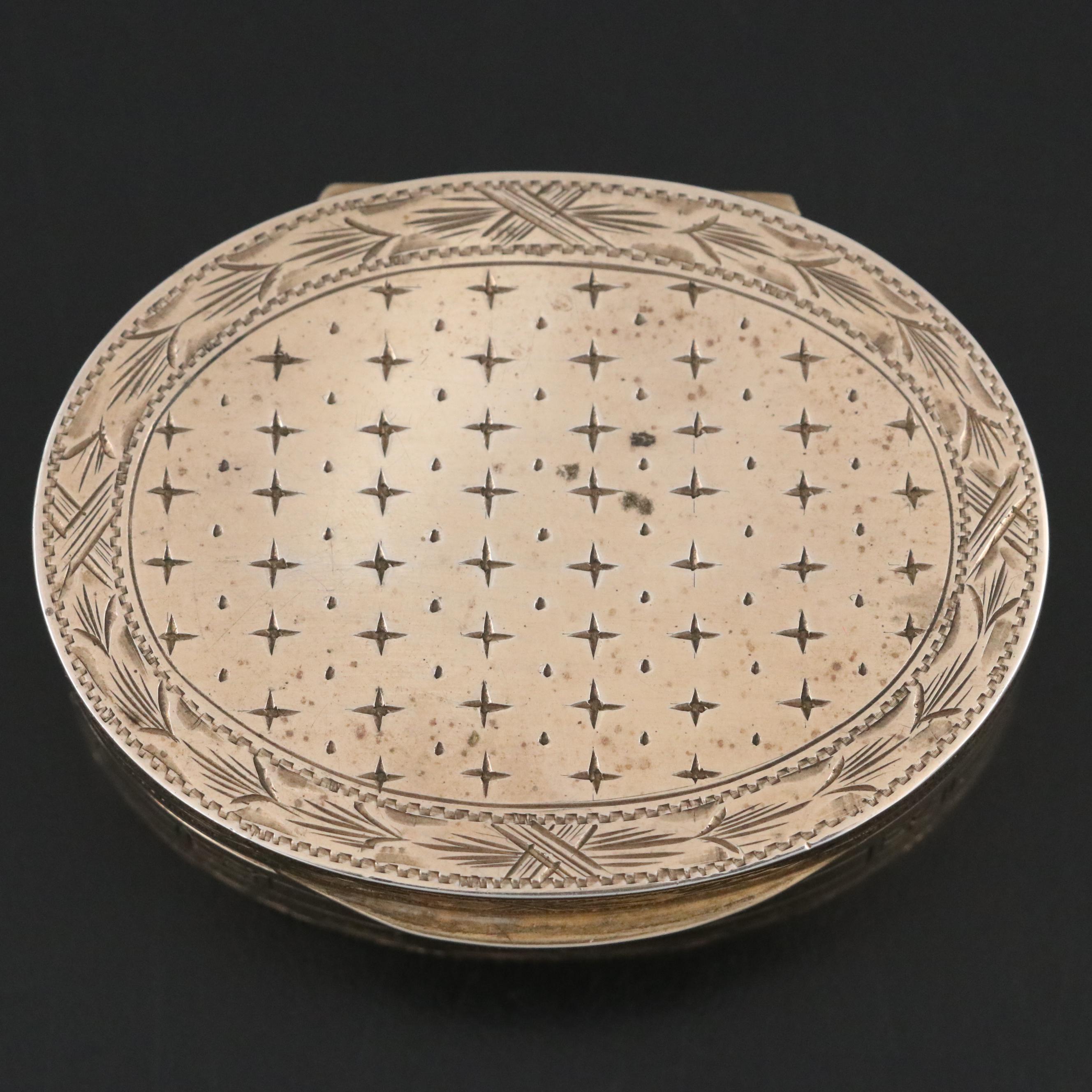 Spanish  Gilt 915 Silver Snuff Box, Late 20th/Early 21st Century