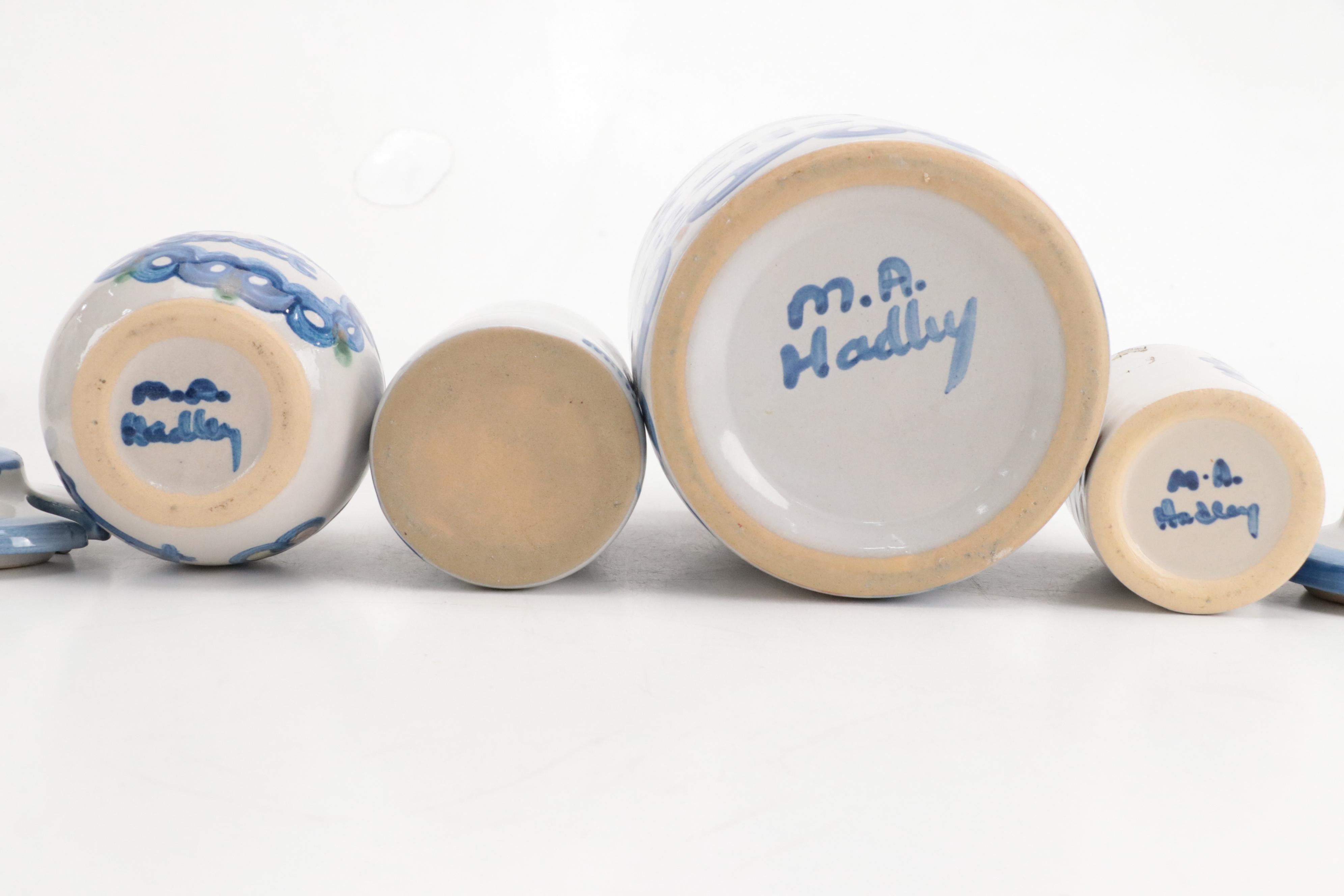 M.A. Hadley Stoneware Planters and Table Accessories