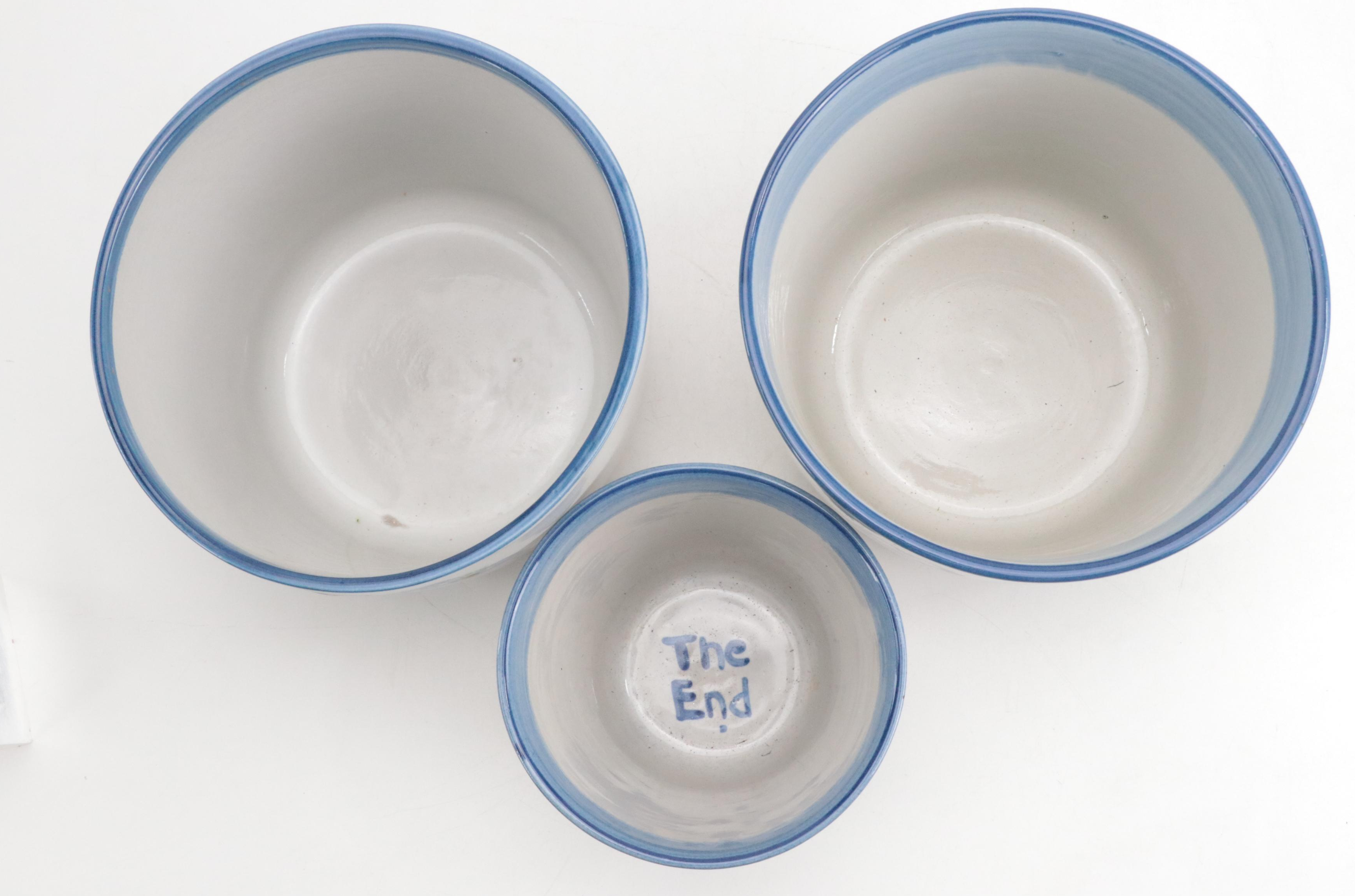 M.A. Hadley Stoneware Planters and Table Accessories