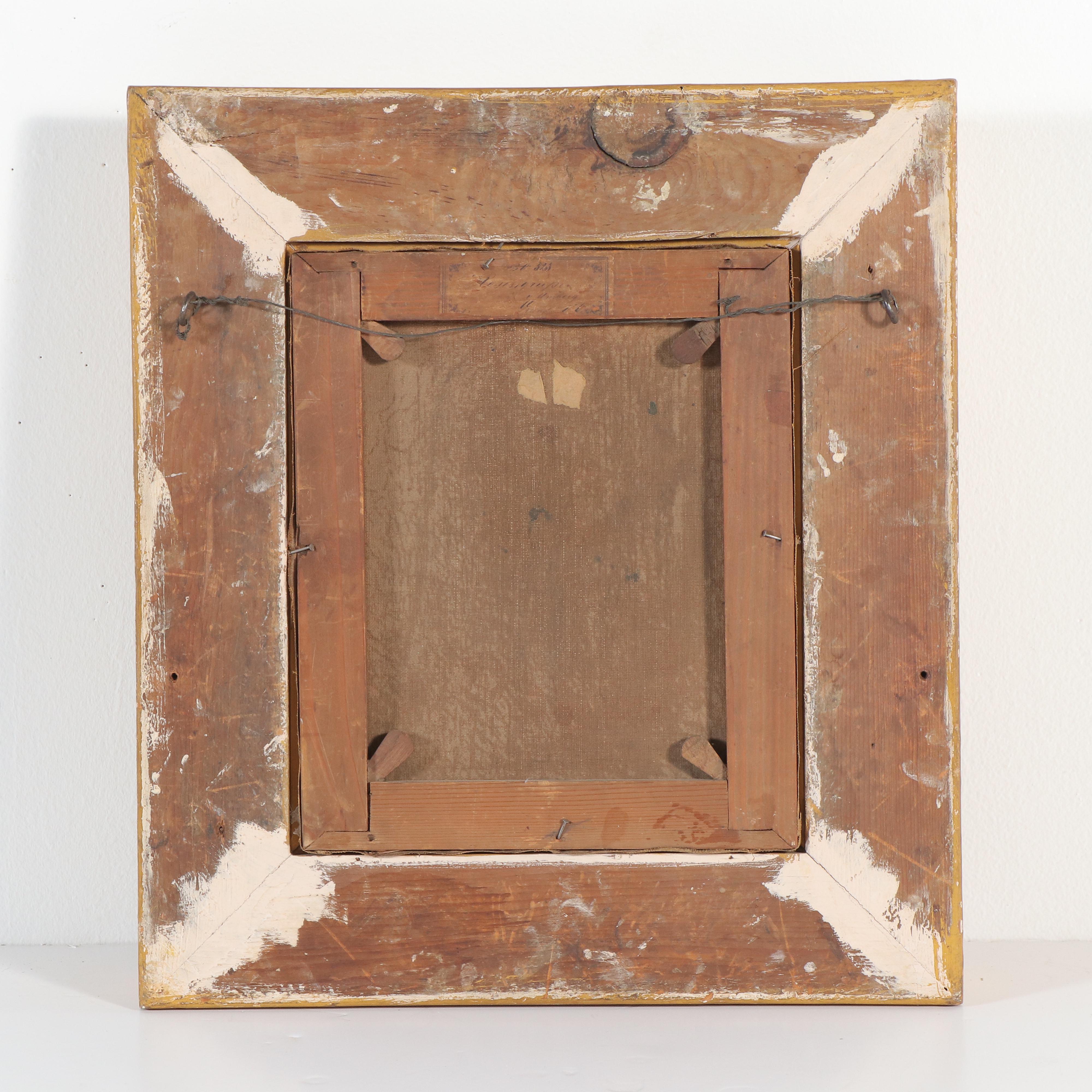 Genre Oil Painting of Two Young Women, 19th Century