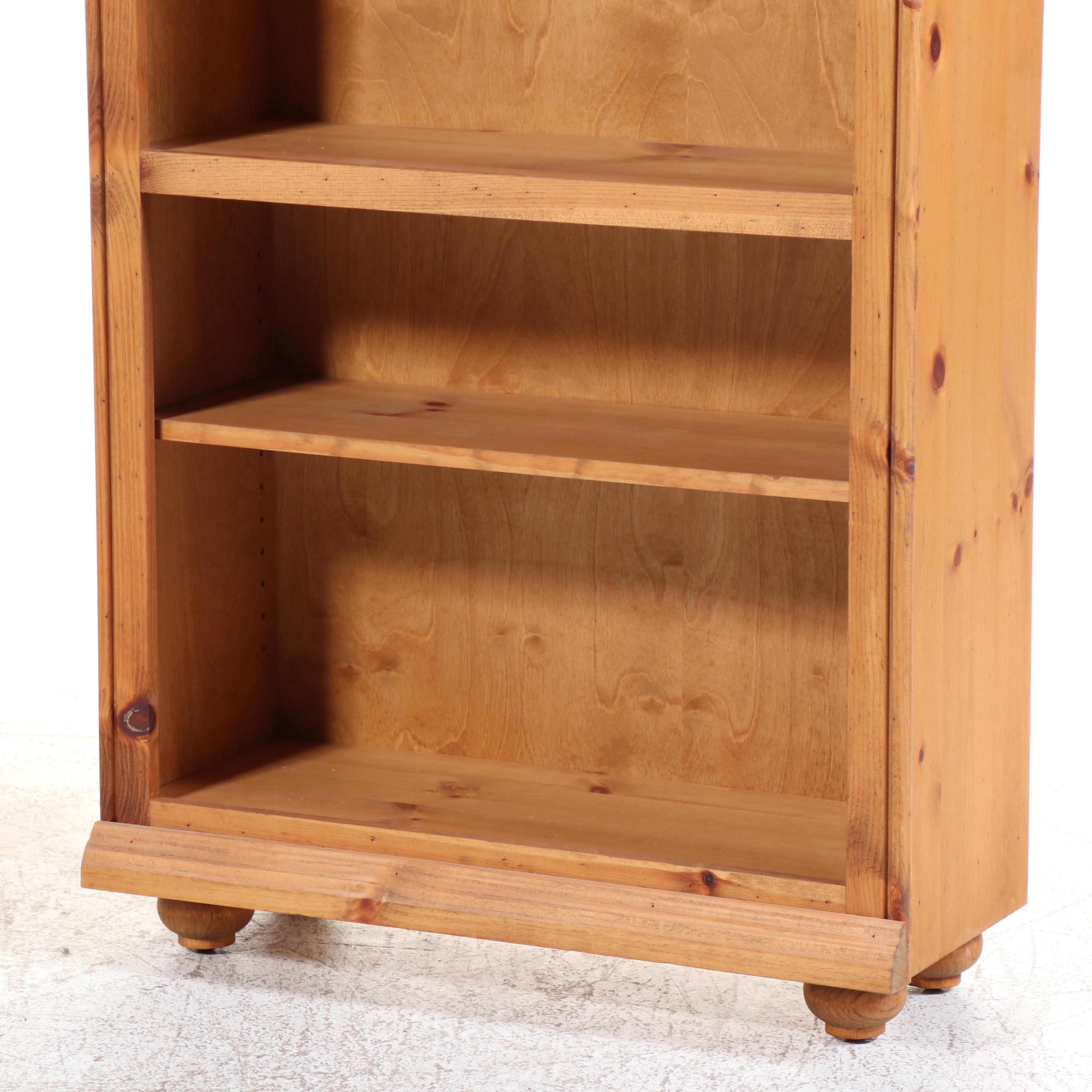 Pair of Spanish Colonial Style Pine Open Bookcases