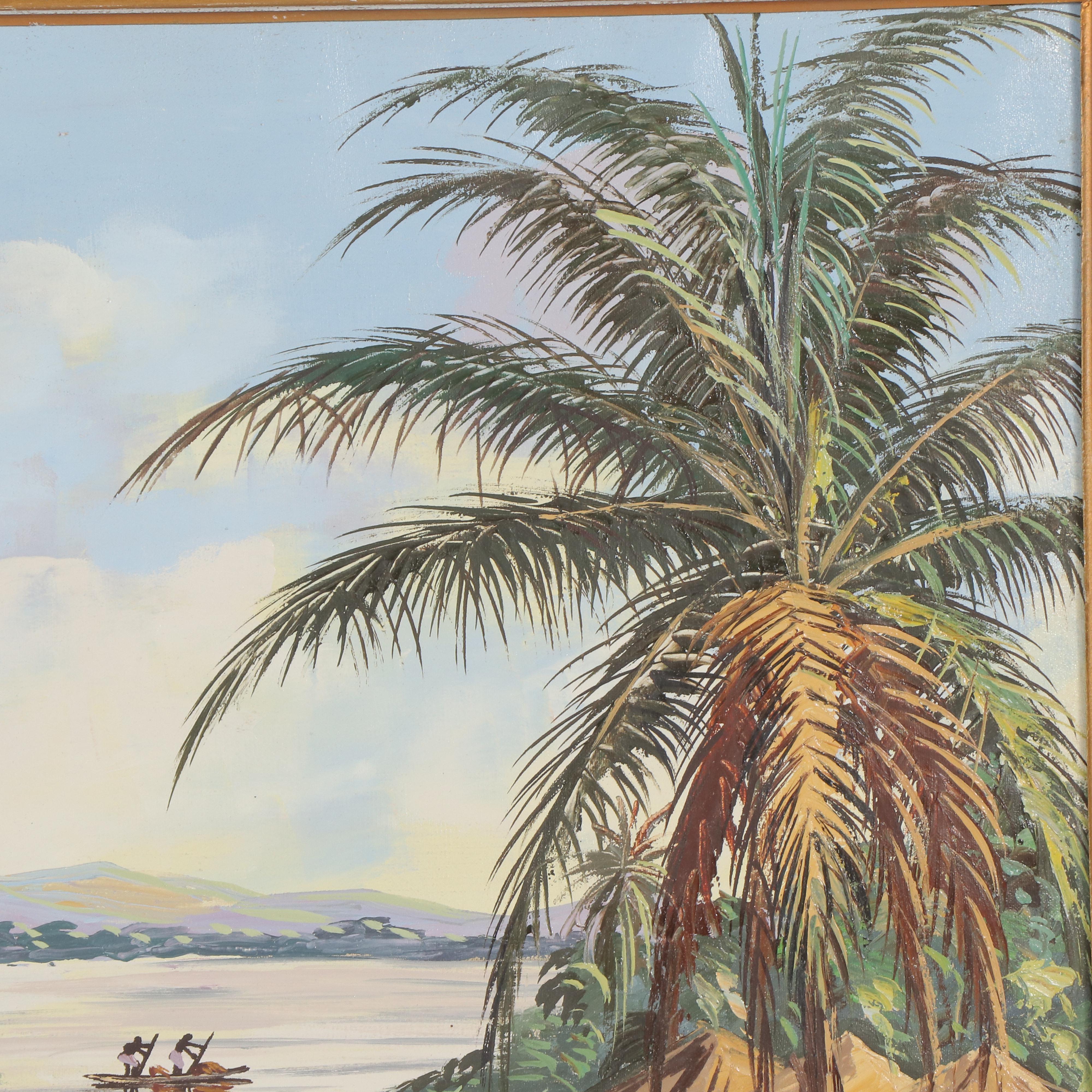 Makuend Oil Painting of Coastal Village