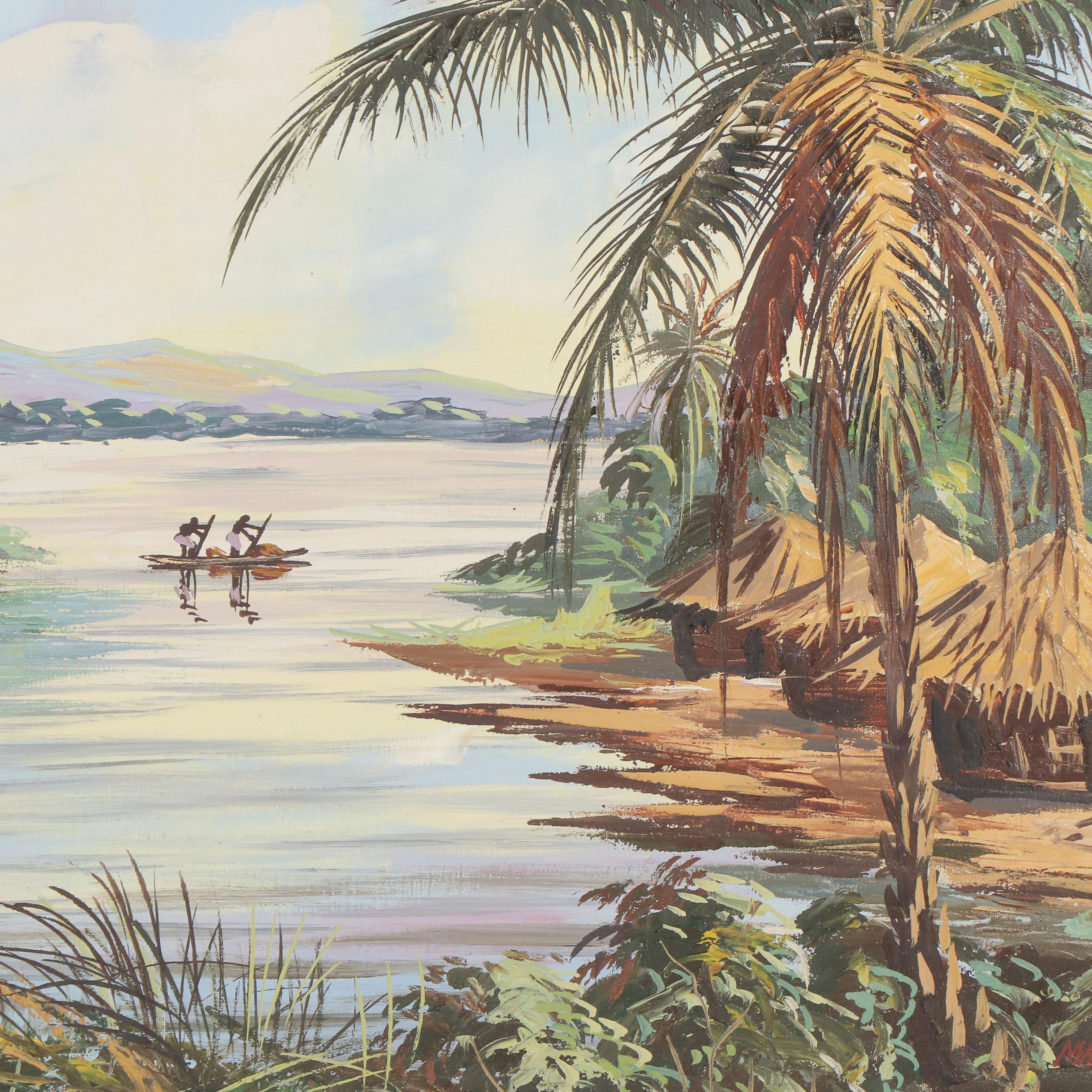 Makuend Oil Painting of Coastal Village