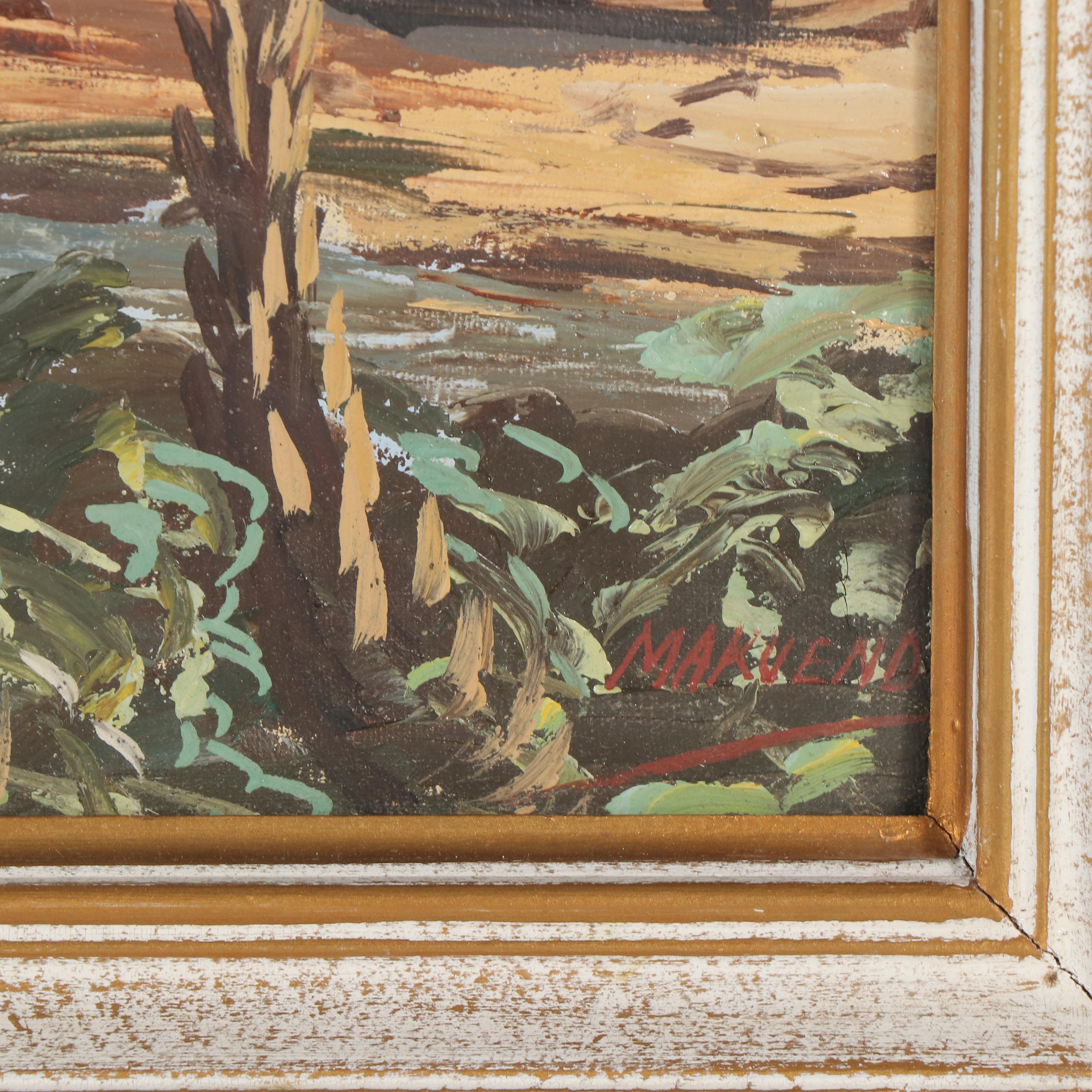 Makuend Oil Painting of Coastal Village