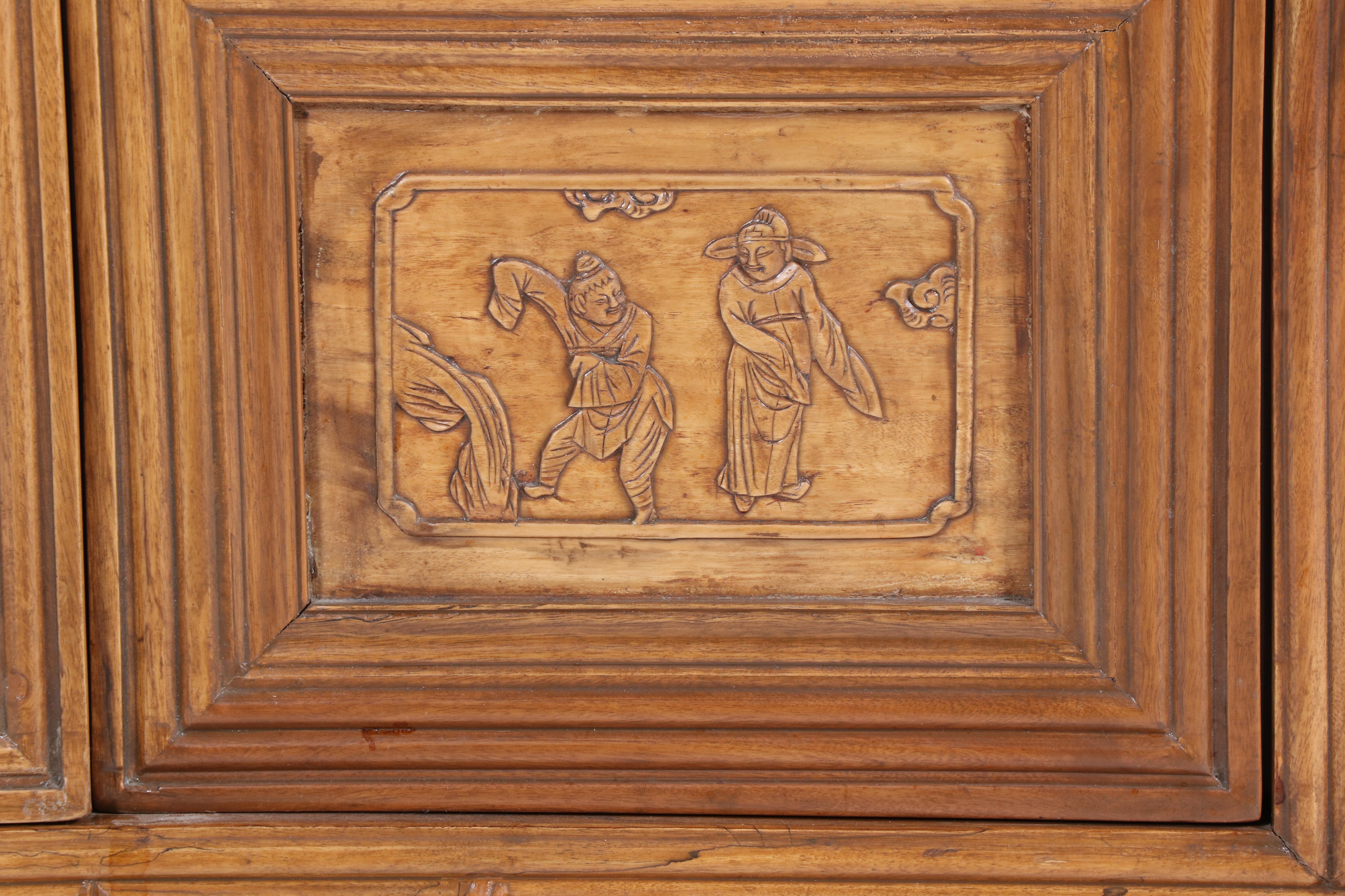 Chinese Carved and Reticulated Hardwood Window Panel