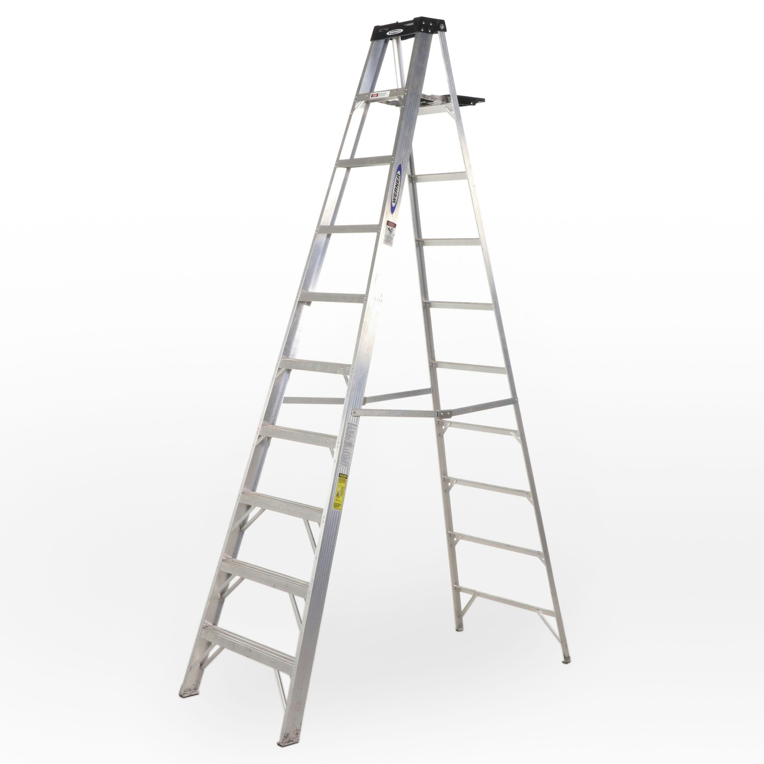 Werner 10' Aluminum Folding Step Ladder