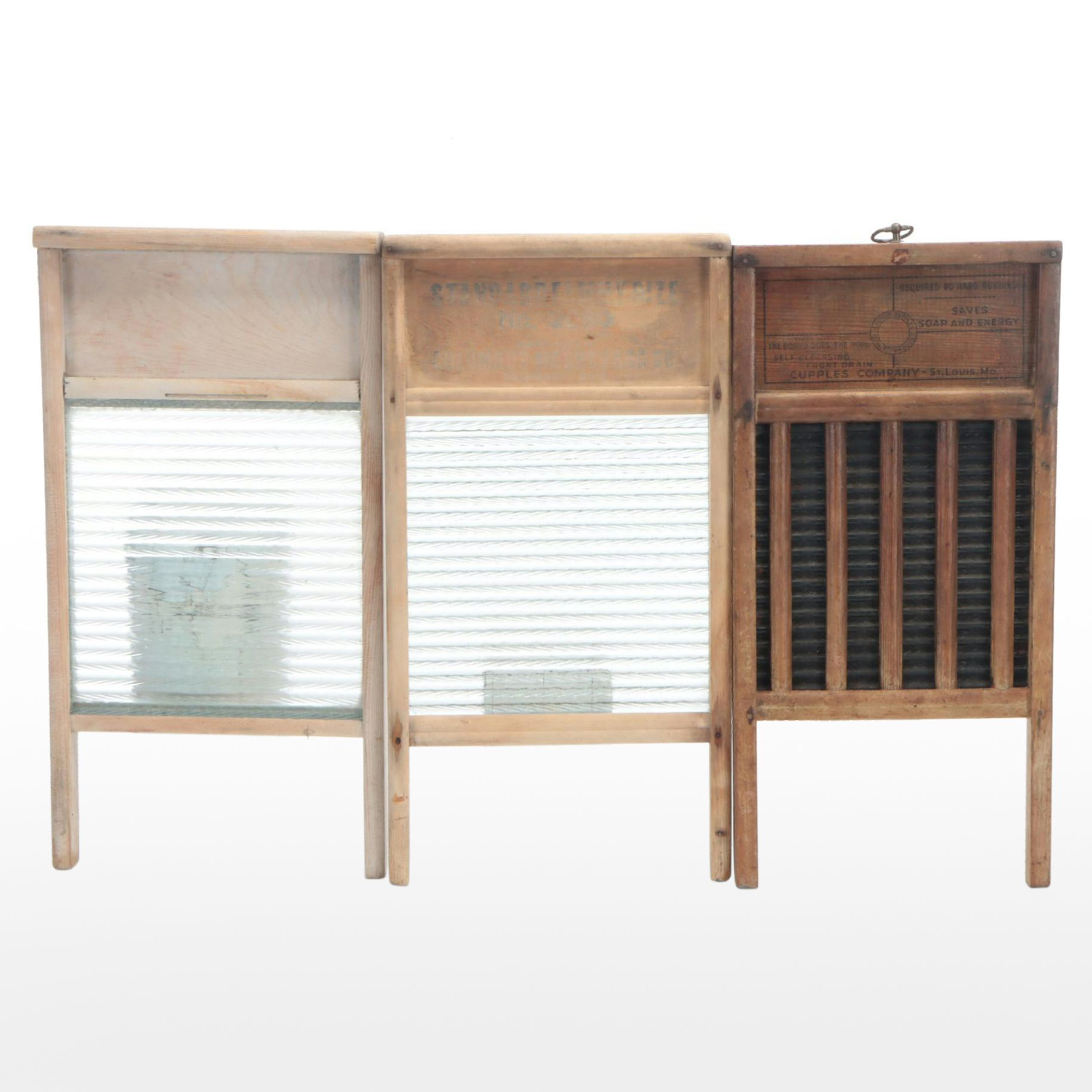 Cupples Company and Other Washboards with Rug Beaters