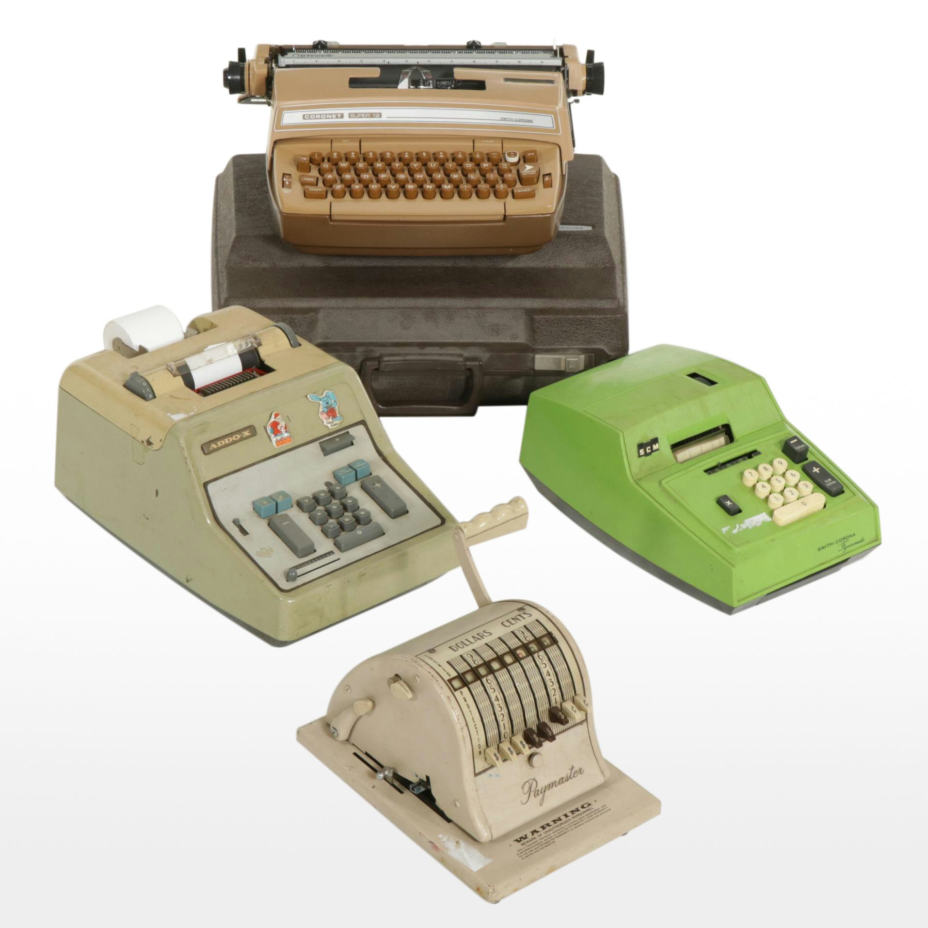 Smith-Corona Coronet Super 12 Portable Typewriter and Other Office Equipment