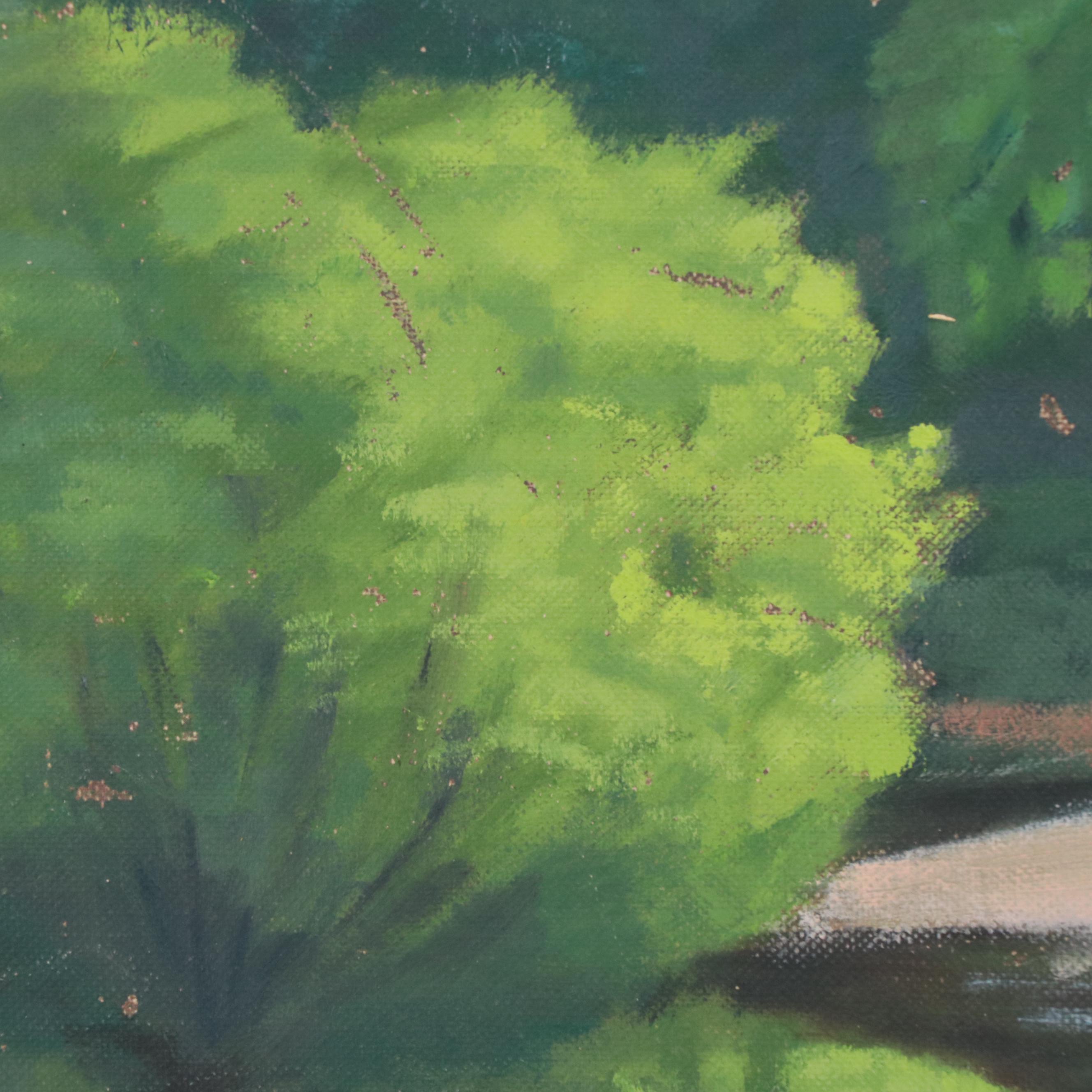 K. Martin Oil Painting of River Landscape