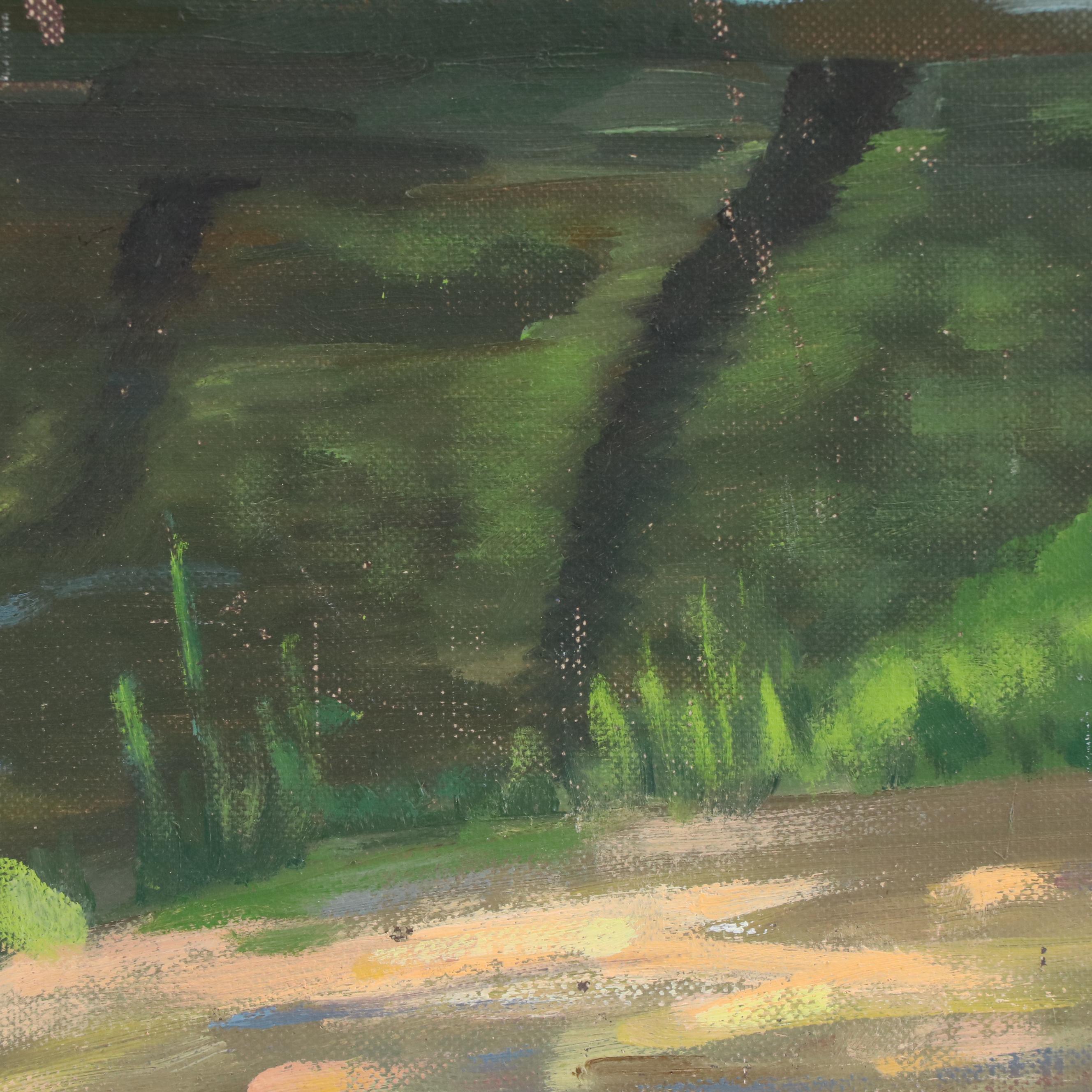 K. Martin Oil Painting of River Landscape