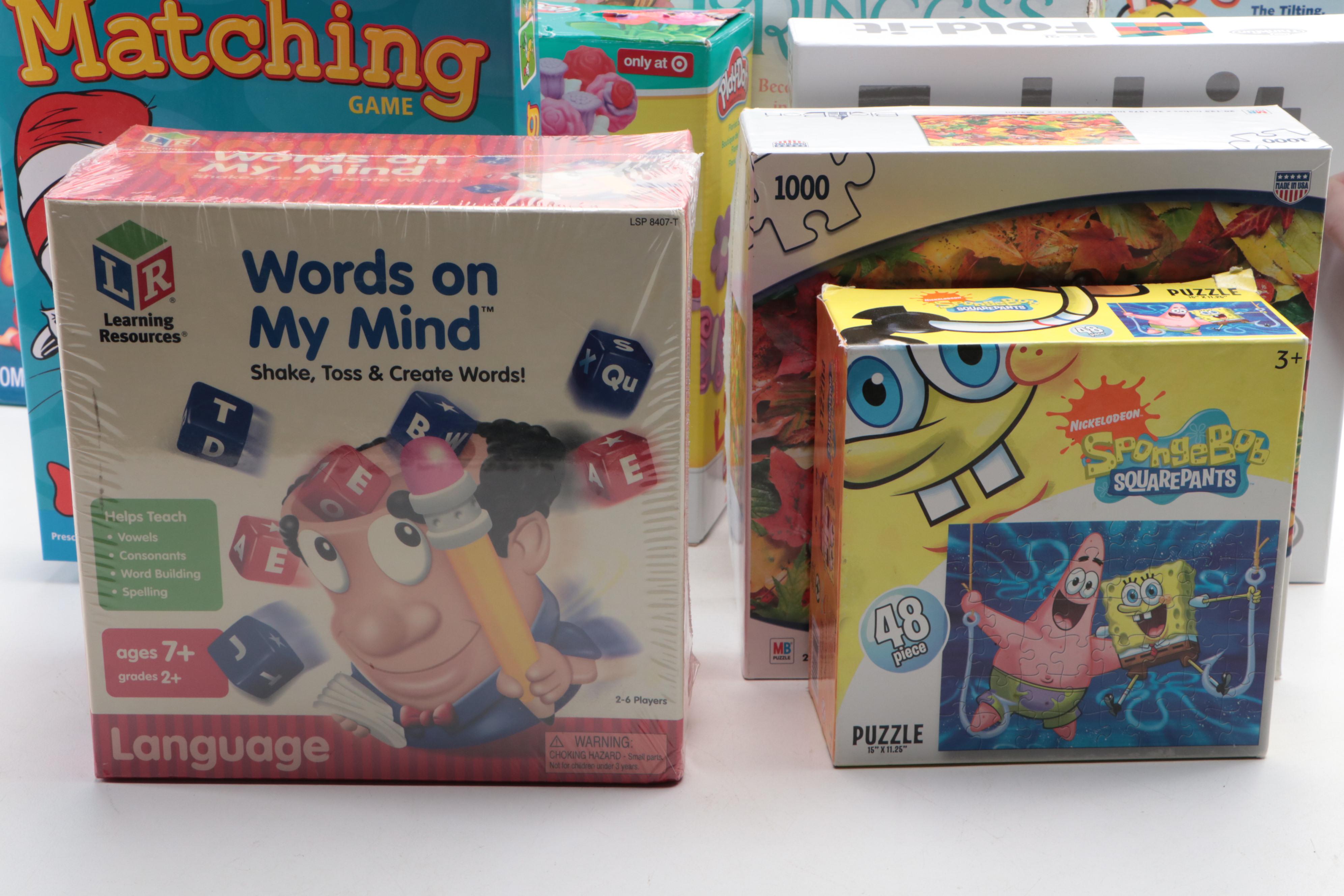 Children's Board and Card Games Incl. "Frozen II" Surprise Slides, Play-Doh